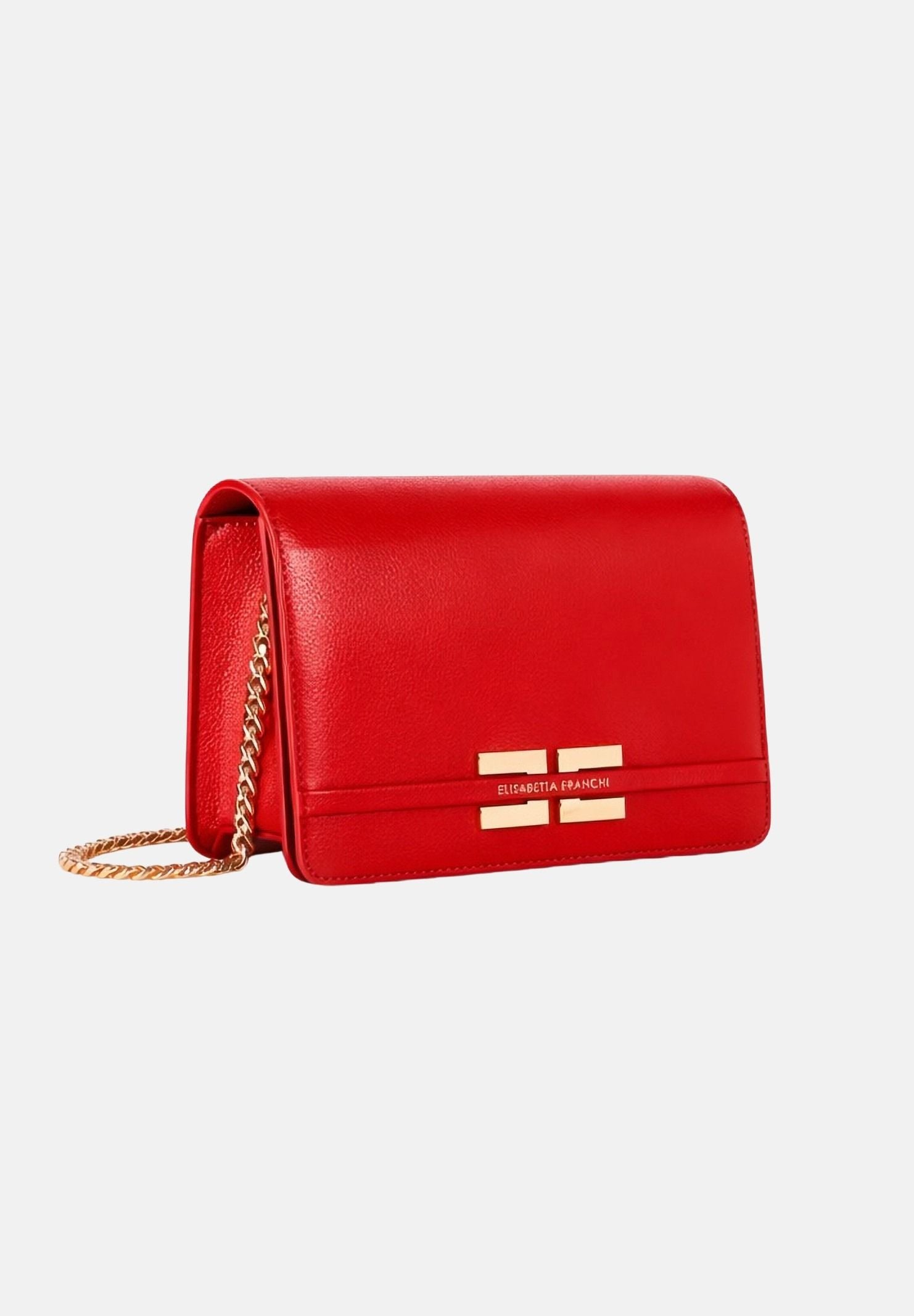 ELISABETTA FRANCHI Pochette rossa da donna con logo BS39A61E2 H85 ELISABETTA FRANCHI
