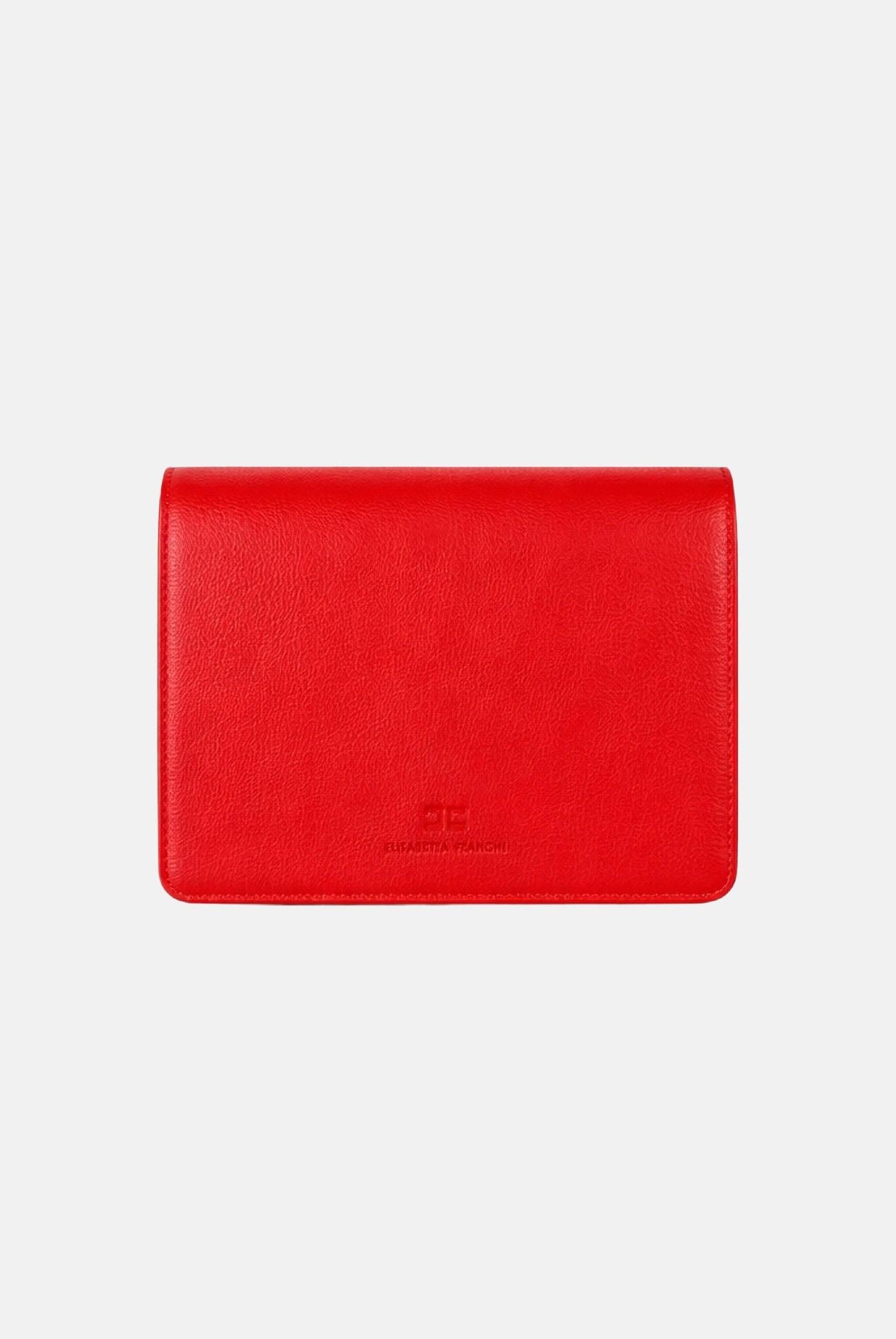 ELISABETTA FRANCHI Pochette rossa da donna con logo BS39A61E2 H85 ELISABETTA FRANCHI