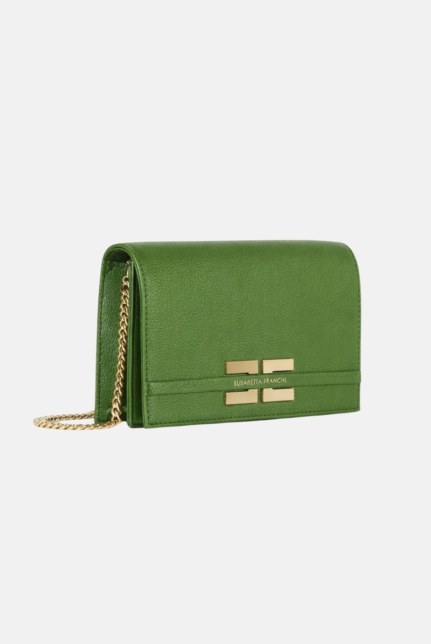 ELISABETTA FRANCHI Pochette verde da donna con logo BS40A61E2 EV3 ELISABETTA FRANCHI
