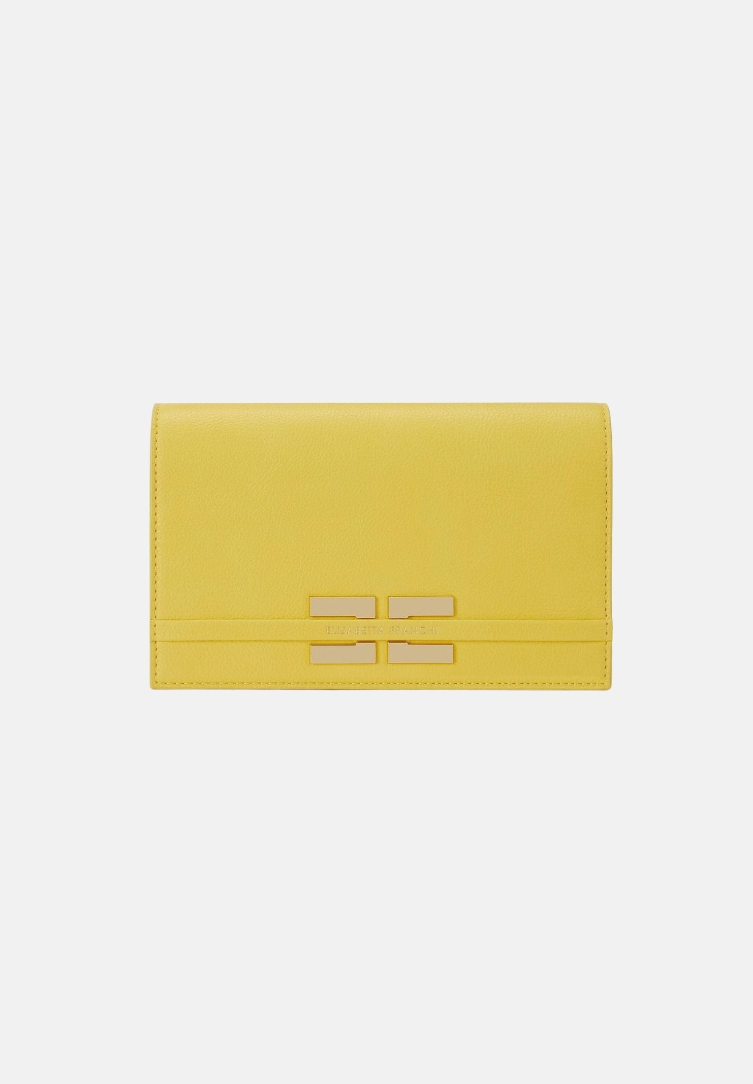 ELISABETTA FRANCHI Pochette gialla da donna con logo BS40A61E2 EV4 ELISABETTA FRANCHI