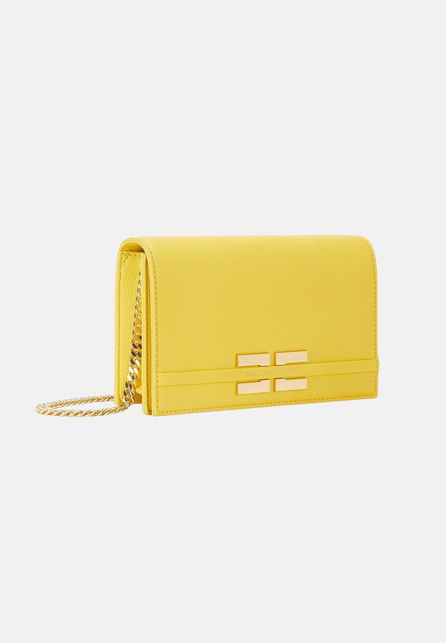 ELISABETTA FRANCHI Pochette gialla da donna con logo BS40A61E2 EV4 ELISABETTA FRANCHI