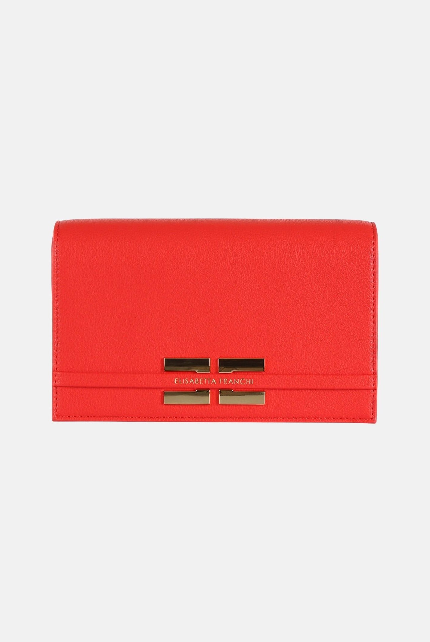 ELISABETTA FRANCHI Pochette rossa da donna con logo BS40A61E2 H85 ELISABETTA FRANCHI