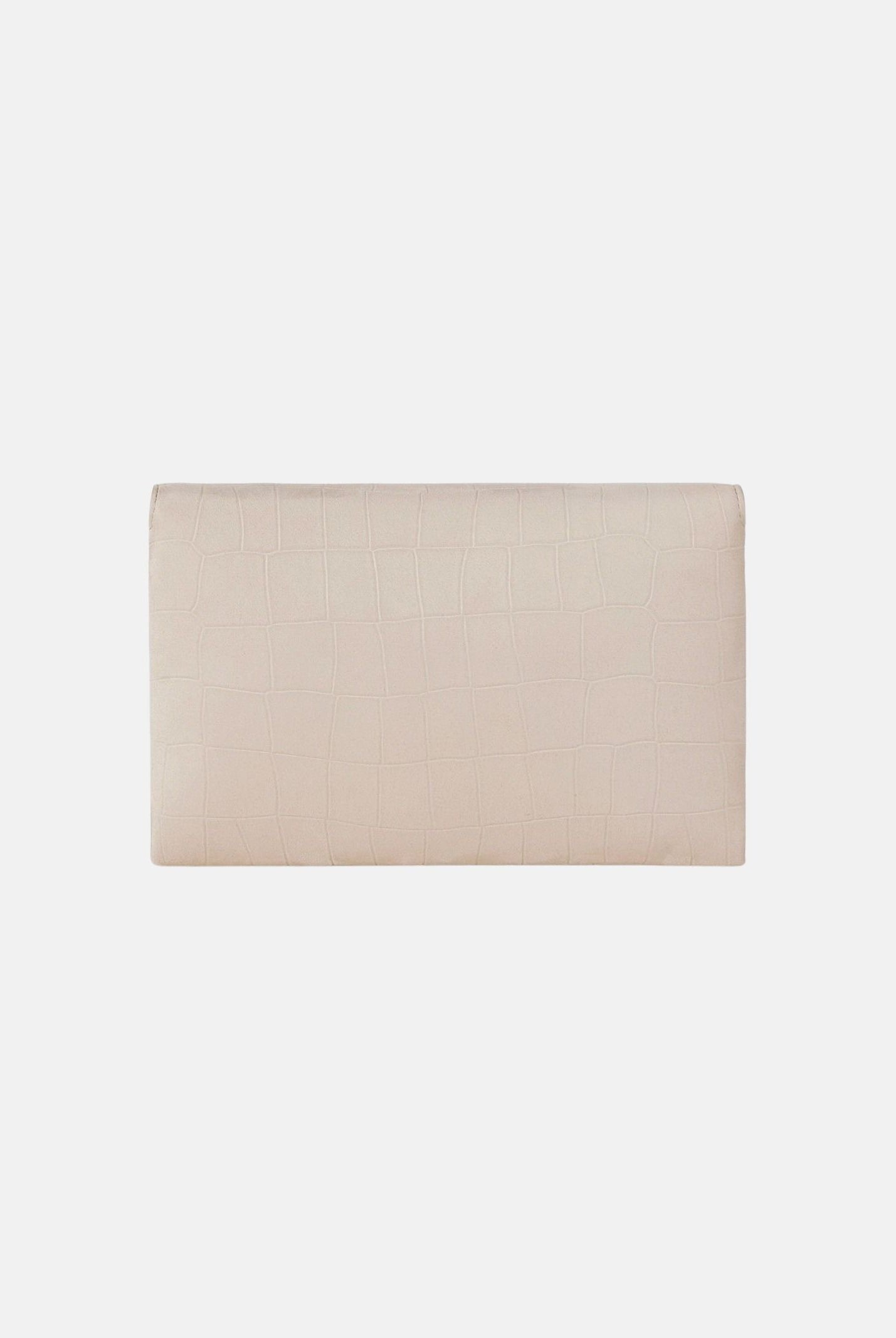 ELISABETTA FRANCHI Pochette vaniglia da donna realizzata in suede BS64A61E2 135 ELISABETTA FRANCHI