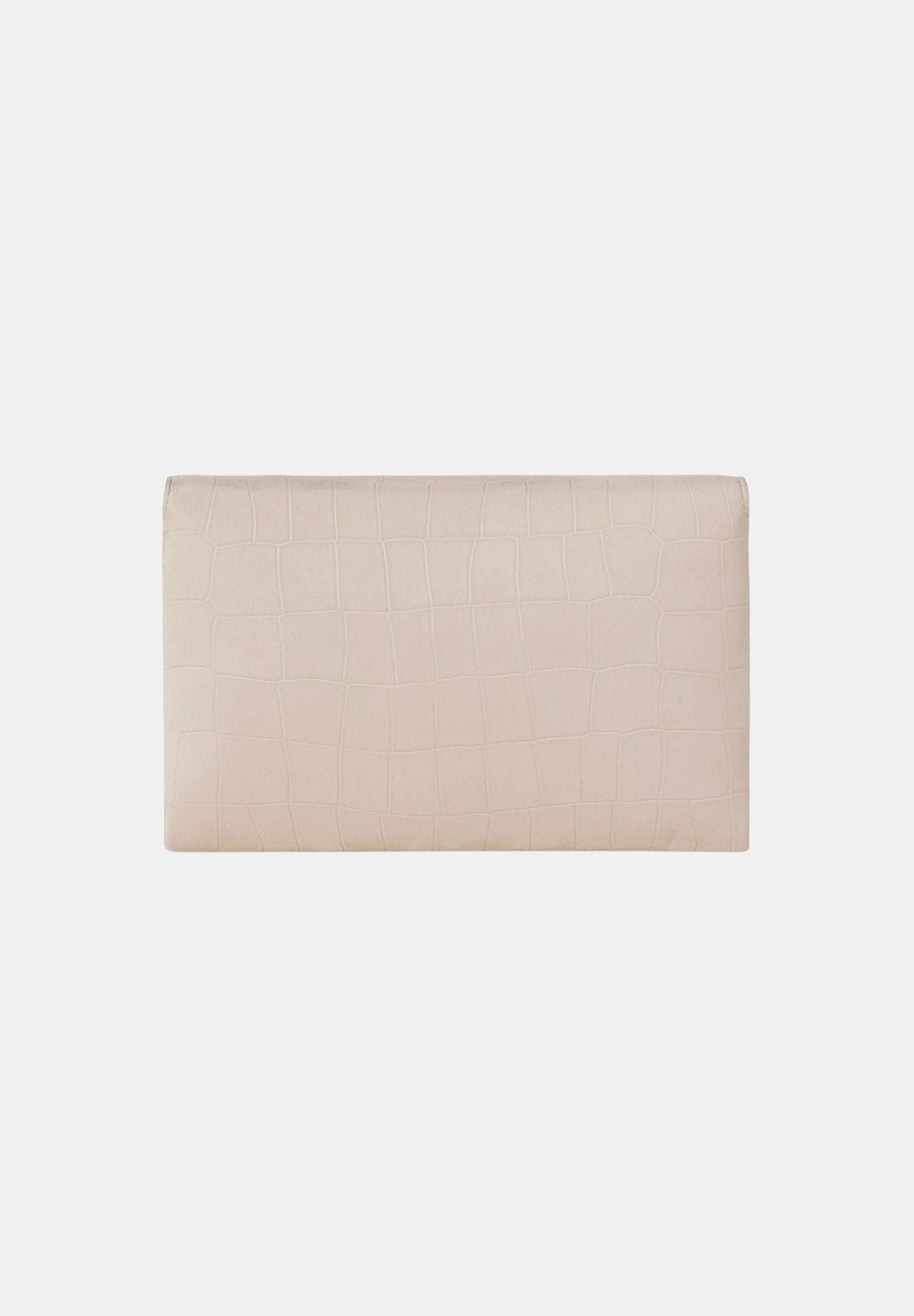 ELISABETTA FRANCHI Pochette vaniglia da donna realizzata in suede BS64A61E2 135 ELISABETTA FRANCHI