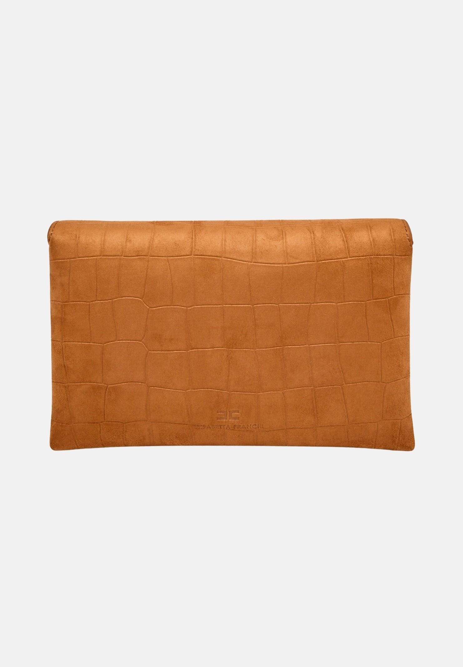 ELISABETTA FRANCHI Pochette cuoio da donna realizzata in suede BS64A61E2 600 ELISABETTA FRANCHI