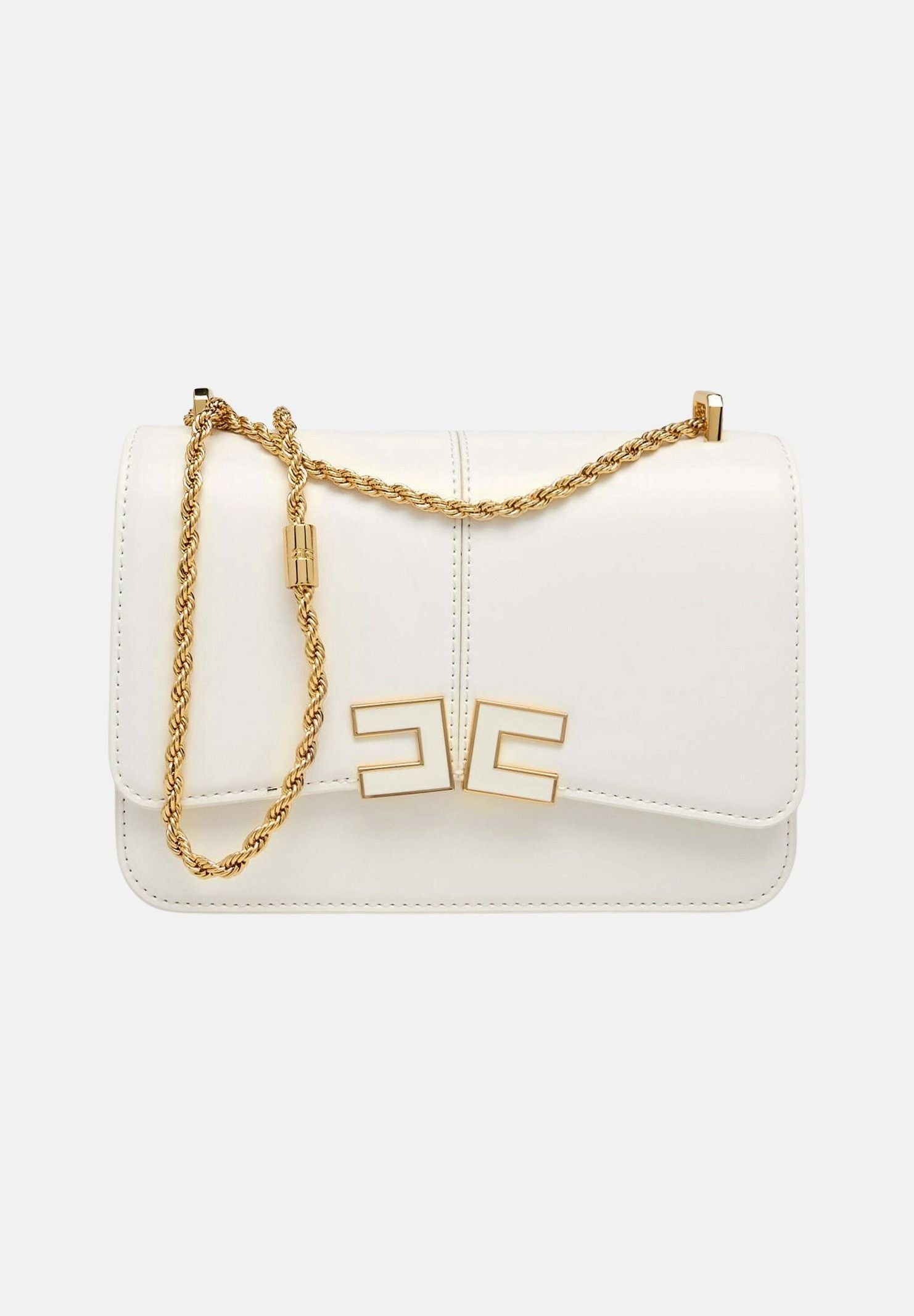 ELISABETTA FRANCHI Borsa a tracolla avorio da donna con logo BS91A61E2 360 ELISABETTA FRANCHI