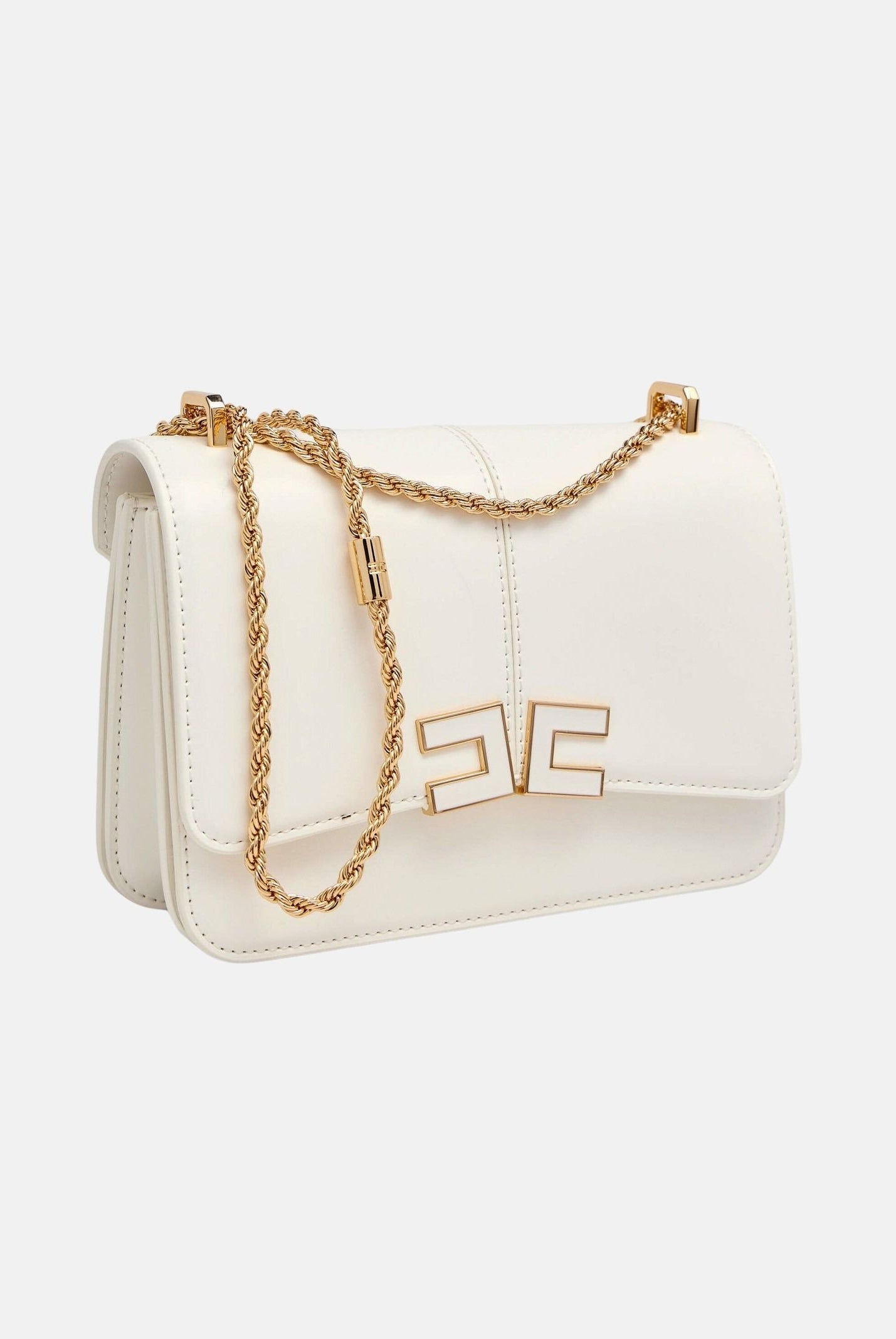 ELISABETTA FRANCHI Borsa a tracolla avorio da donna con logo BS91A61E2 360 ELISABETTA FRANCHI