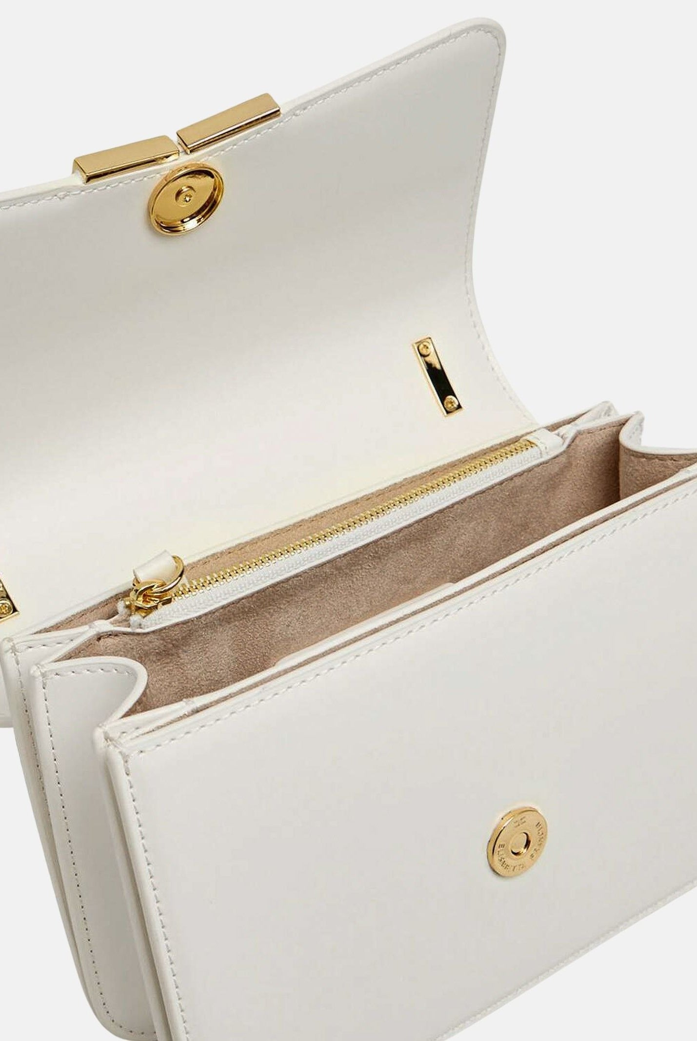 ELISABETTA FRANCHI Borsa a tracolla avorio da donna con logo BS91A61E2 360 ELISABETTA FRANCHI