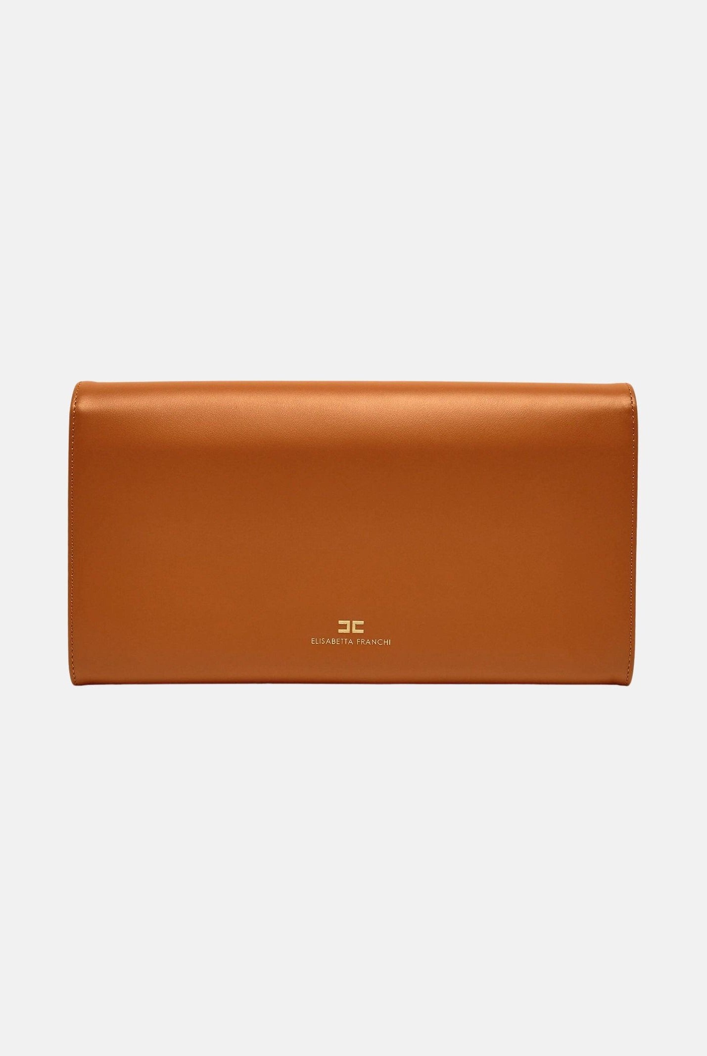 ELISABETTA FRANCHI Pochette cognac da donna realizzata in vera pelle BS99A61E2 027 ELISABETTA FRANCHI