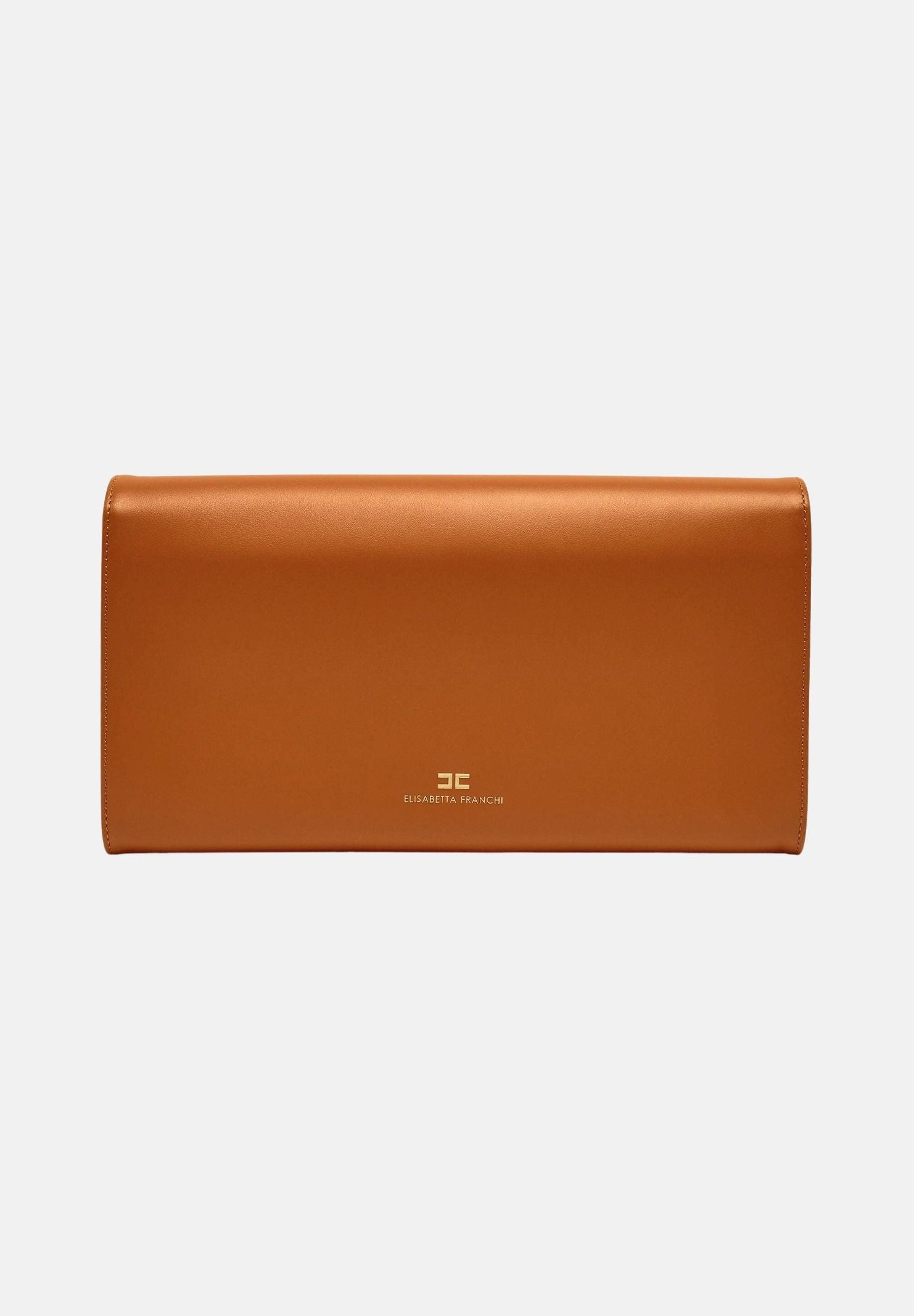 ELISABETTA FRANCHI Pochette cognac da donna realizzata in vera pelle BS99A61E2 027 ELISABETTA FRANCHI
