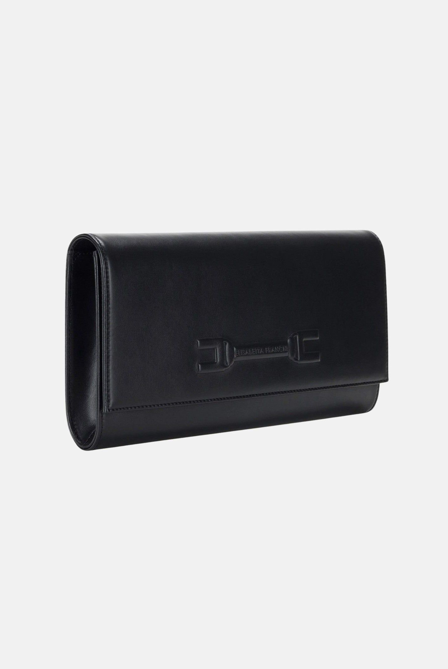ELISABETTA FRANCHI Pochette nera da donna realizzata in vera pelle BS99A61E2 110 ELISABETTA FRANCHI