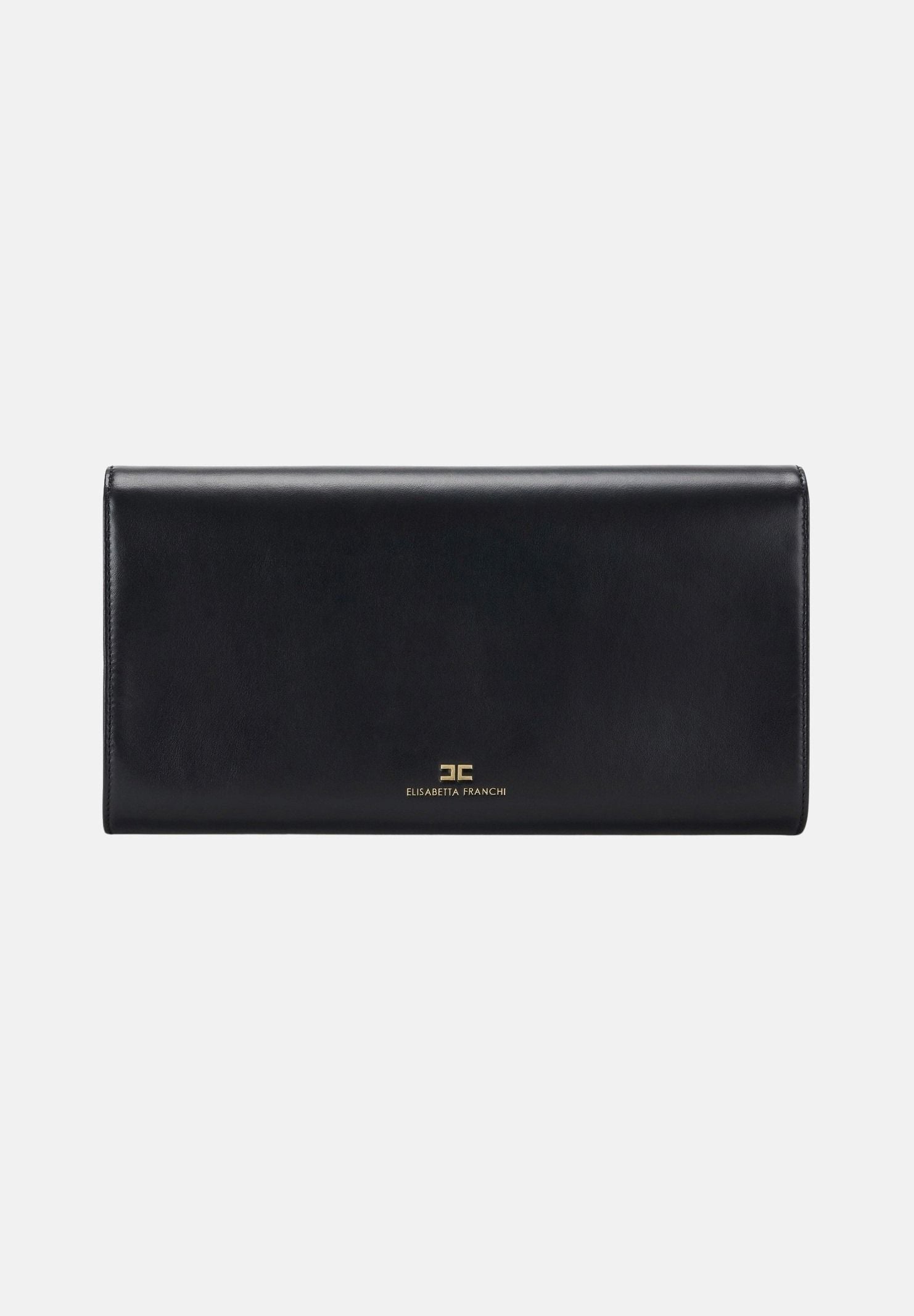ELISABETTA FRANCHI Pochette nera da donna realizzata in vera pelle BS99A61E2 110 ELISABETTA FRANCHI