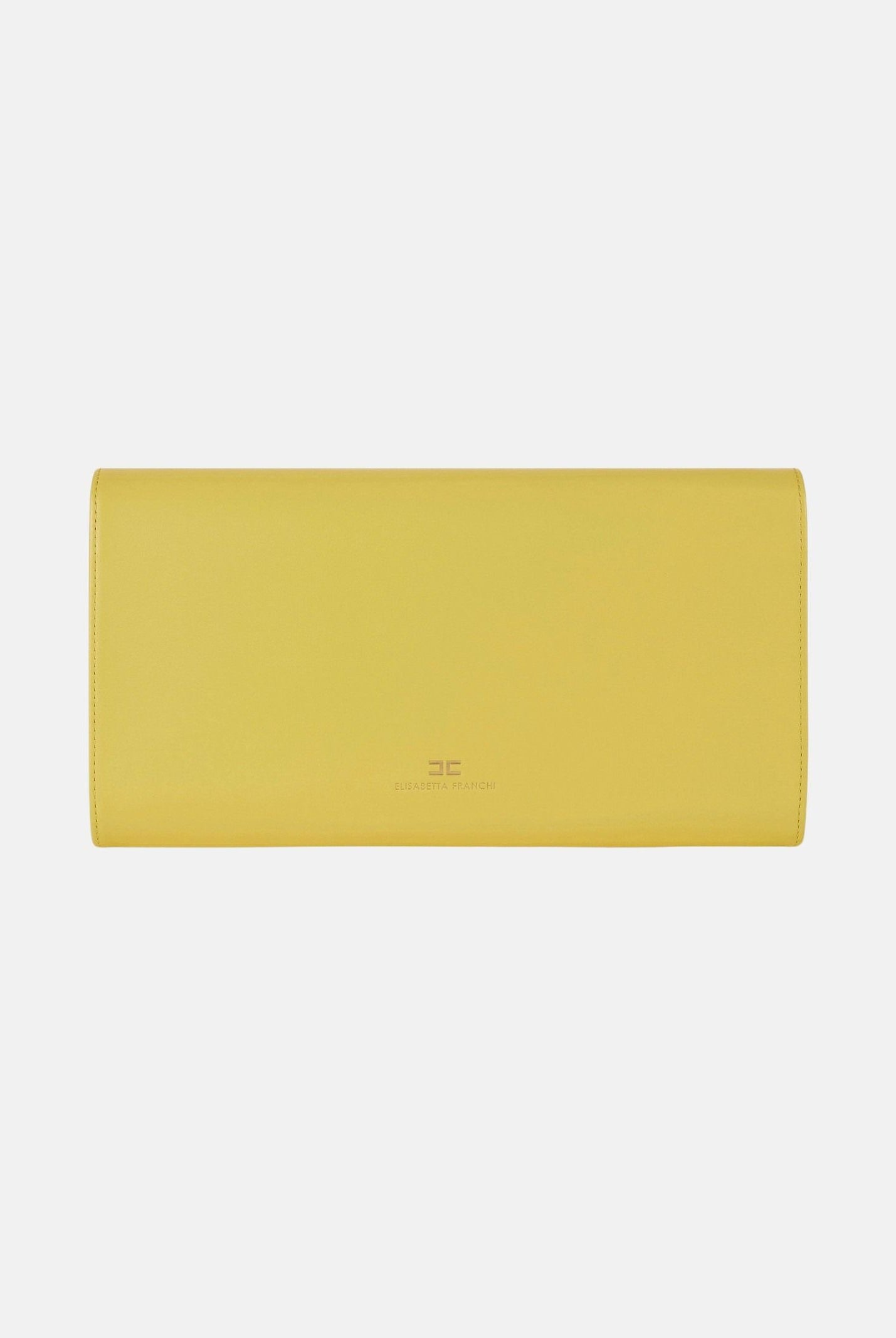 ELISABETTA FRANCHI Pochette gialla da donna realizzata in vera pelle BS99A61E2 EV4 ELISABETTA FRANCHI