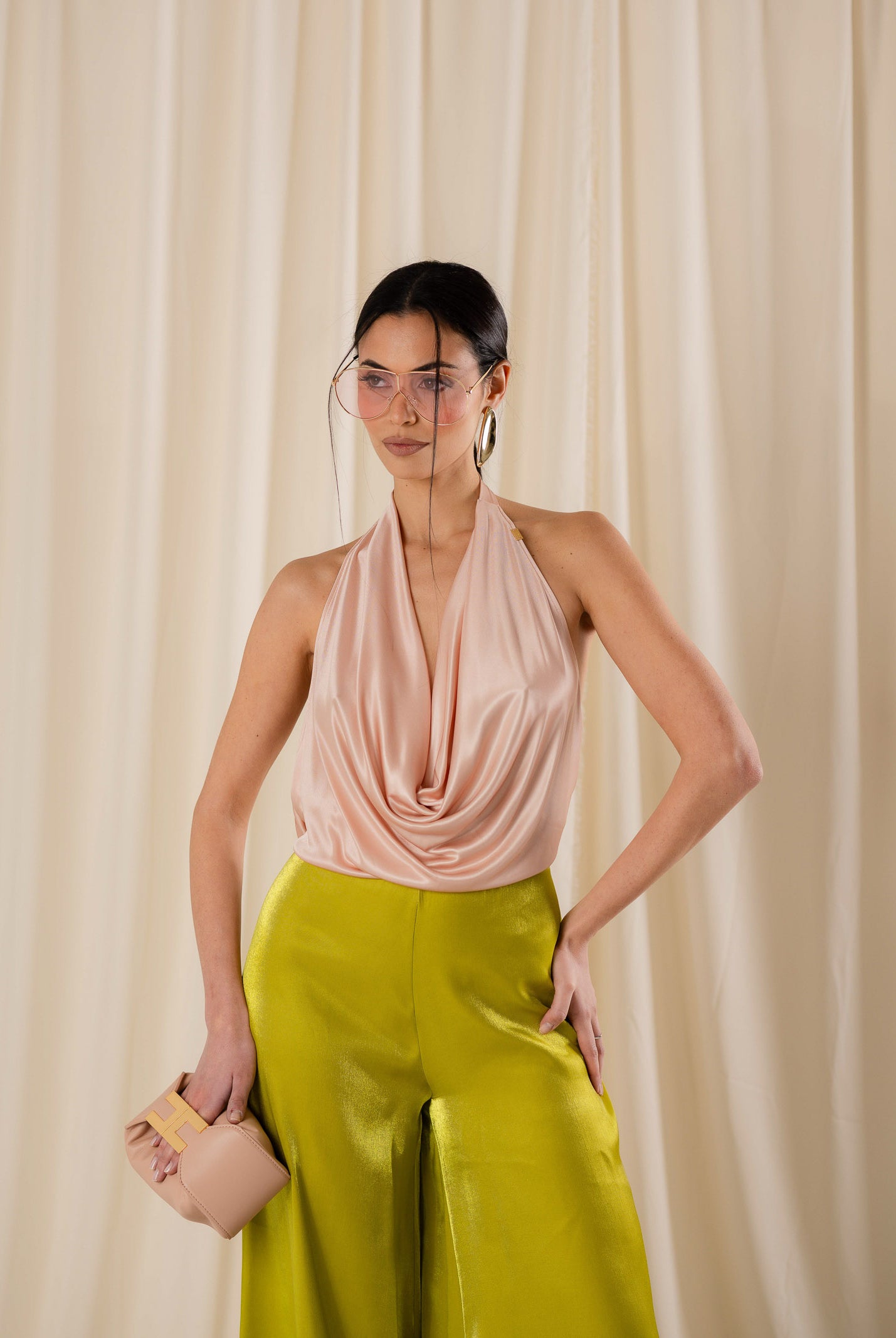 ELISABETTA FRANCHI Top rosa da donna con schiena scoperta CN00863E2 EA1 ELISABETTA FRANCHI