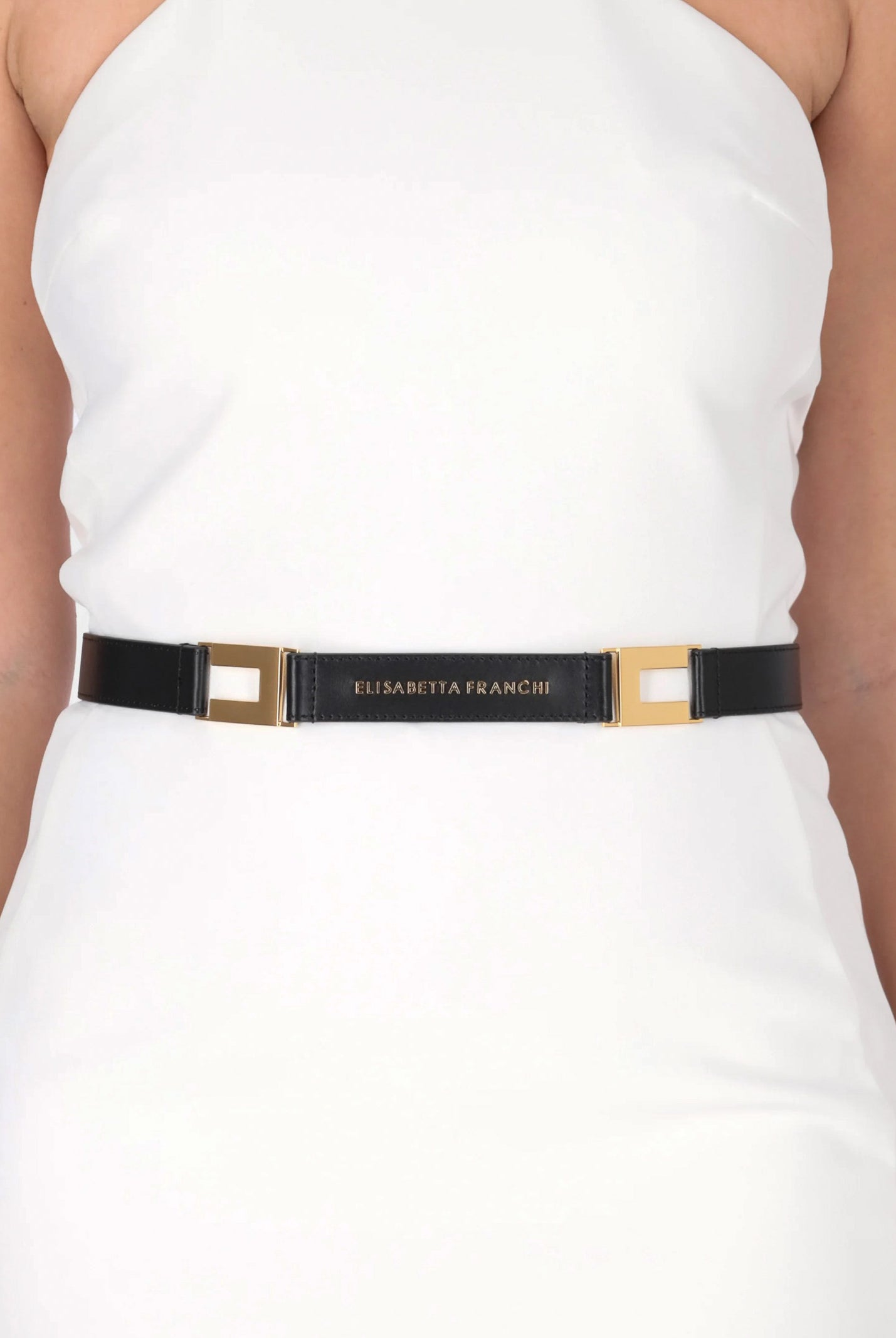 ELISABETTA FRANCHI Cintura nera da donna con logo CT09S61E2 110 ELISABETTA FRANCHI