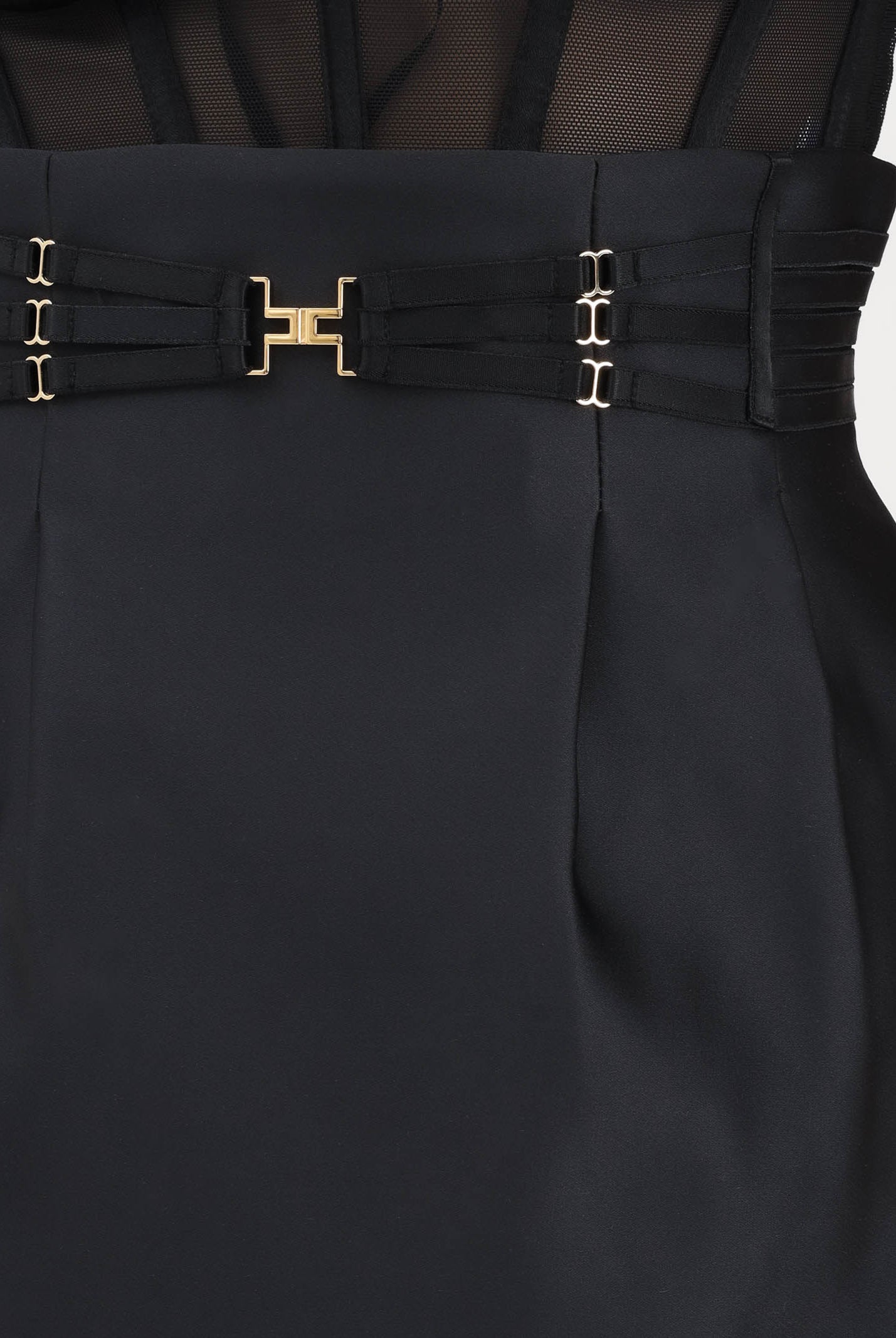 ELISABETTA FRANCHI Gonna corta nera da donna con elastici GO18962E2 110 ELISABETTA FRANCHI