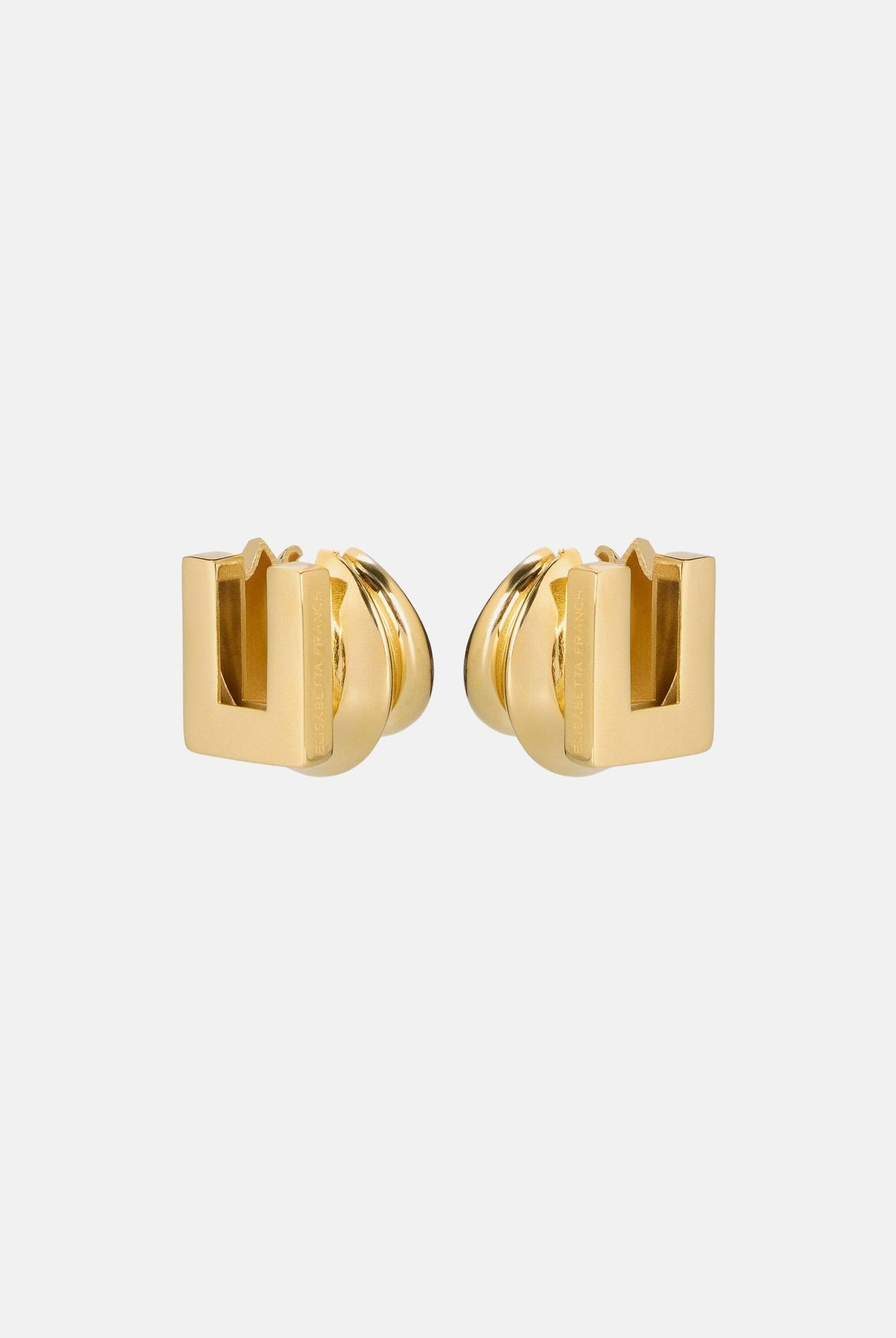 ELISABETTA FRANCHI Orecchini oro da donna con logo inciso OR05B61E2 U95 ELISABETTA FRANCHI