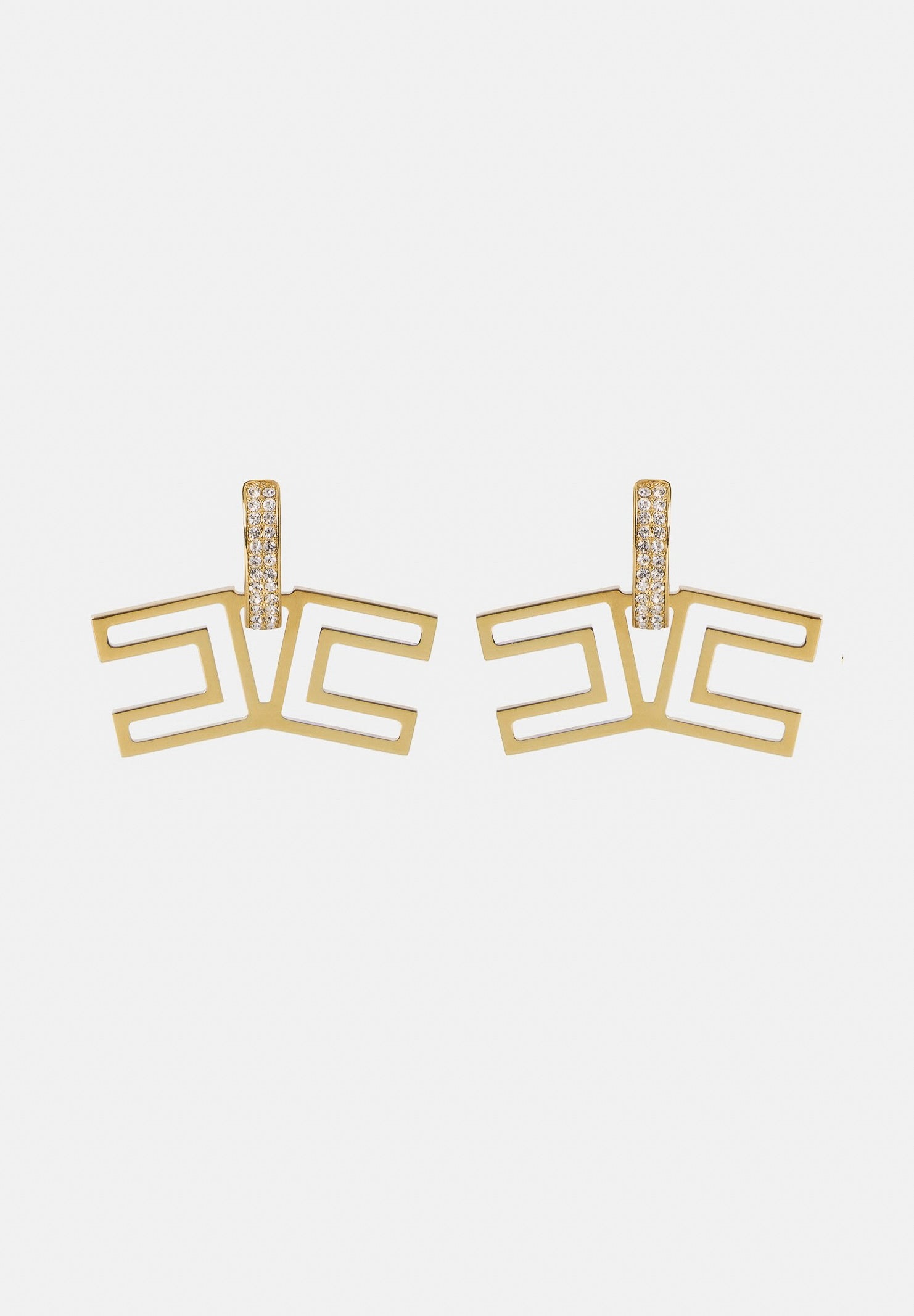 ELISABETTA FRANCHI Orecchini oro da donna con pavé di strass<BR/> OR31A61E2 U95 ELISABETTA FRANCHI