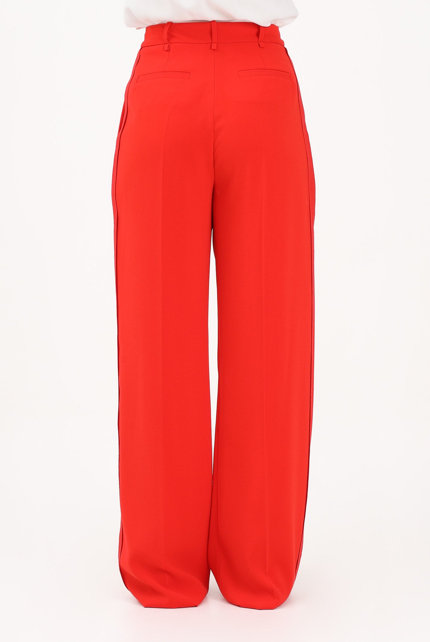 ELISABETTA FRANCHI Pantalone elegante rosso da donna con logo charm PA16761E2 H85 ELISABETTA FRANCHI