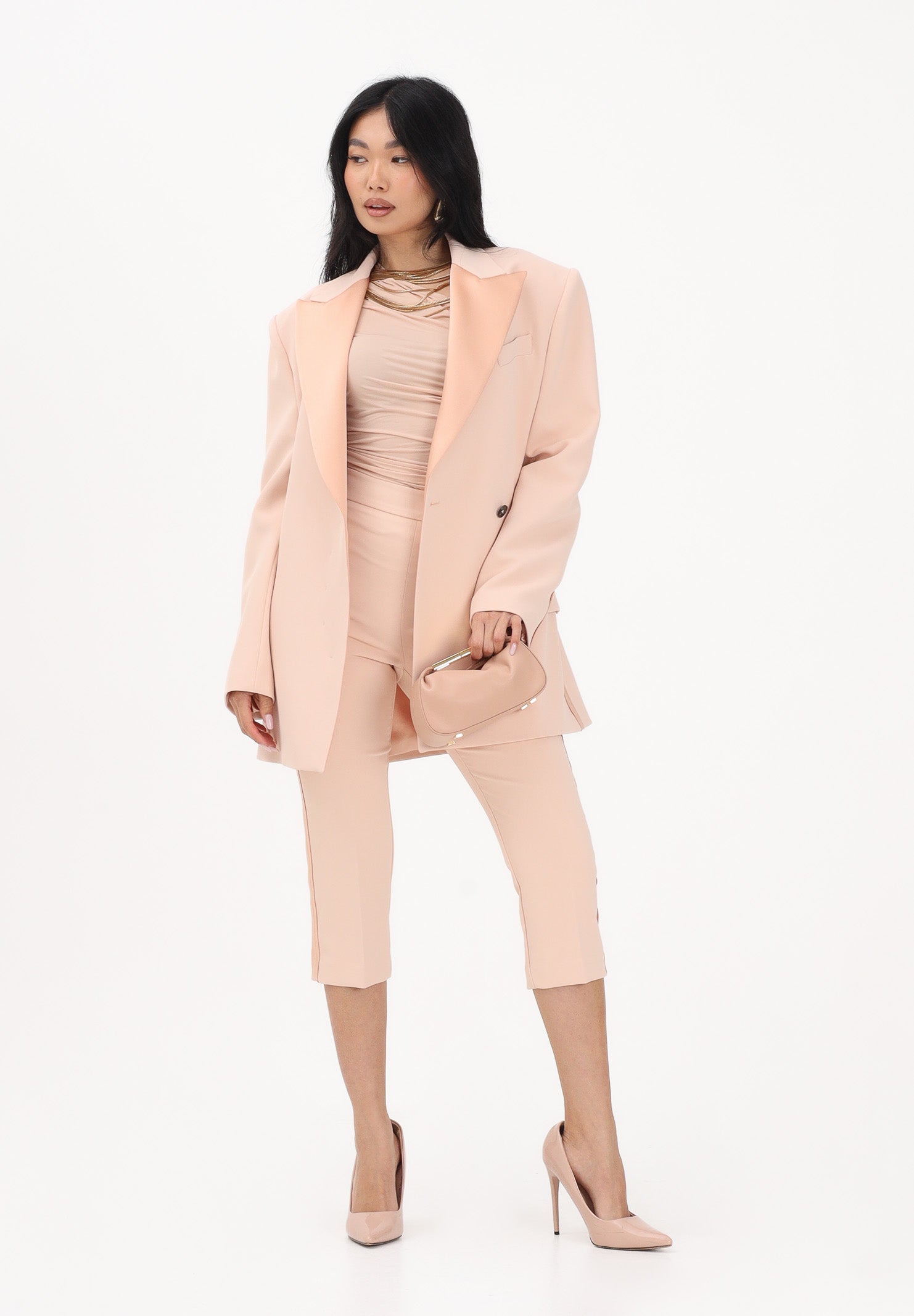 ELISABETTA FRANCHI Pantalone Capri nude da donna PA19063E2 EA1 ELISABETTA FRANCHI