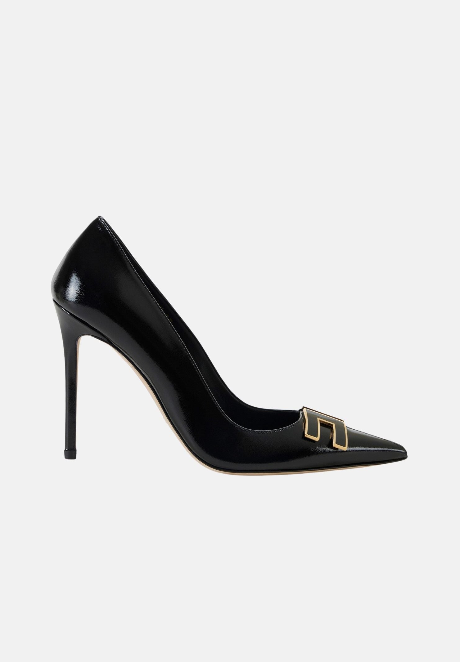 ELISABETTA FRANCHI Decollete nere da donna con dettaglio logo SA14B61E2 110 ELISABETTA FRANCHI