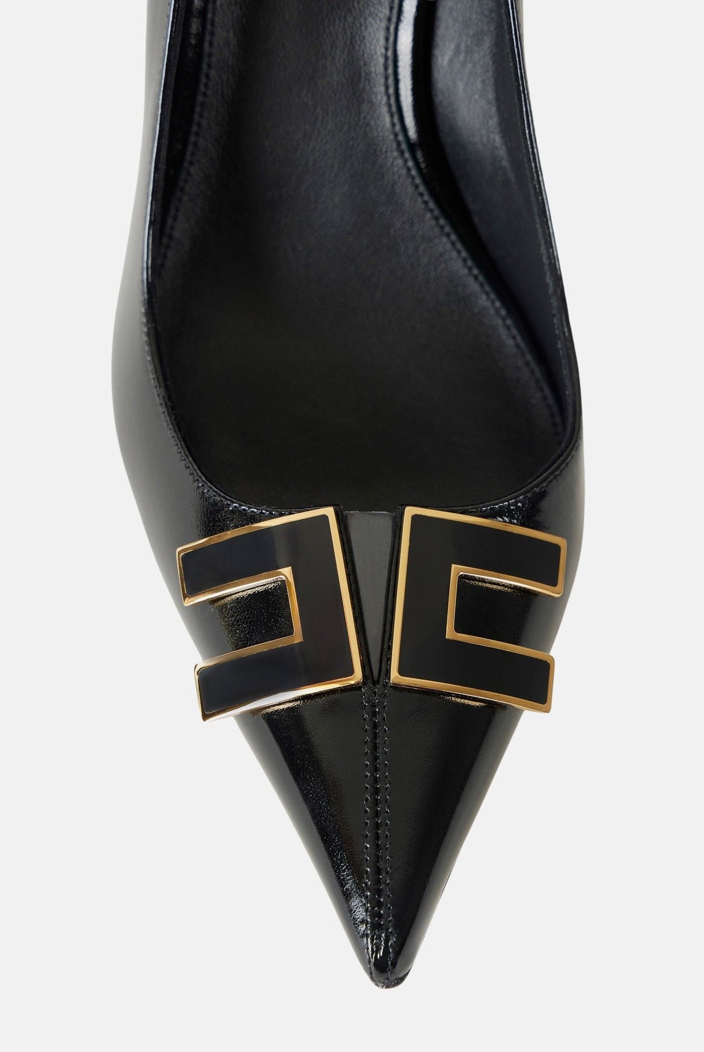 ELISABETTA FRANCHI Decollete nere da donna con dettaglio logo SA14B61E2 110 ELISABETTA FRANCHI
