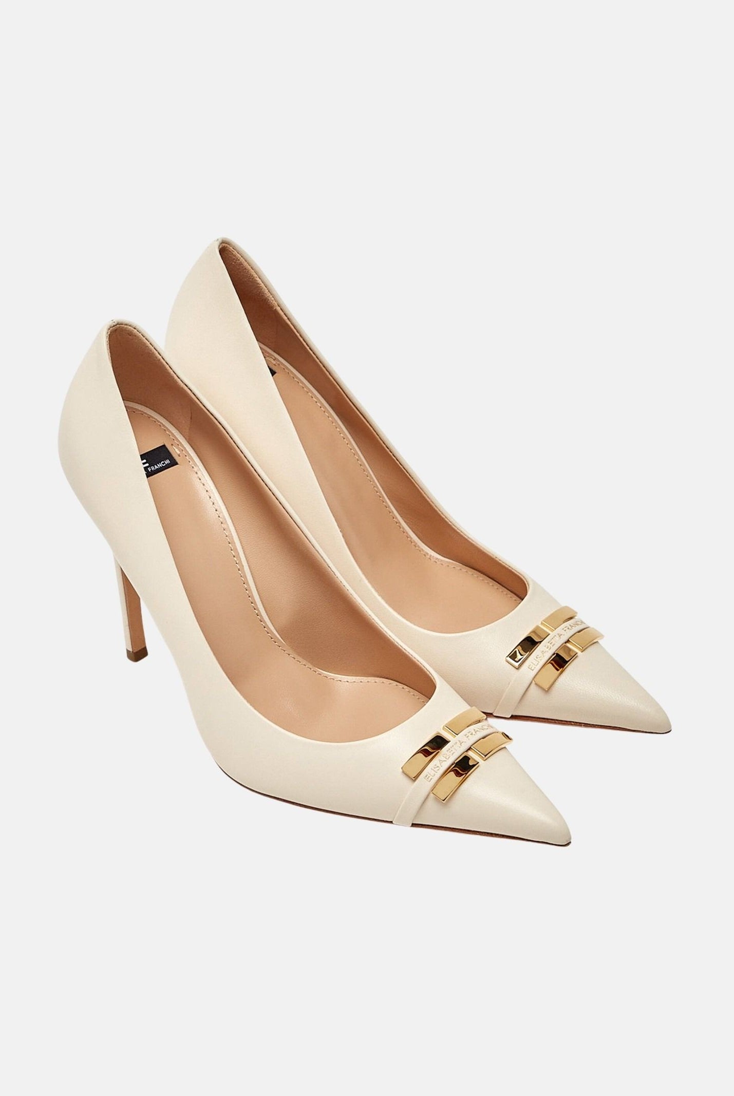 ELISABETTA FRANCHI Decollete burro da donna con dettaglio logo SA15L61E2 193 ELISABETTA FRANCHI