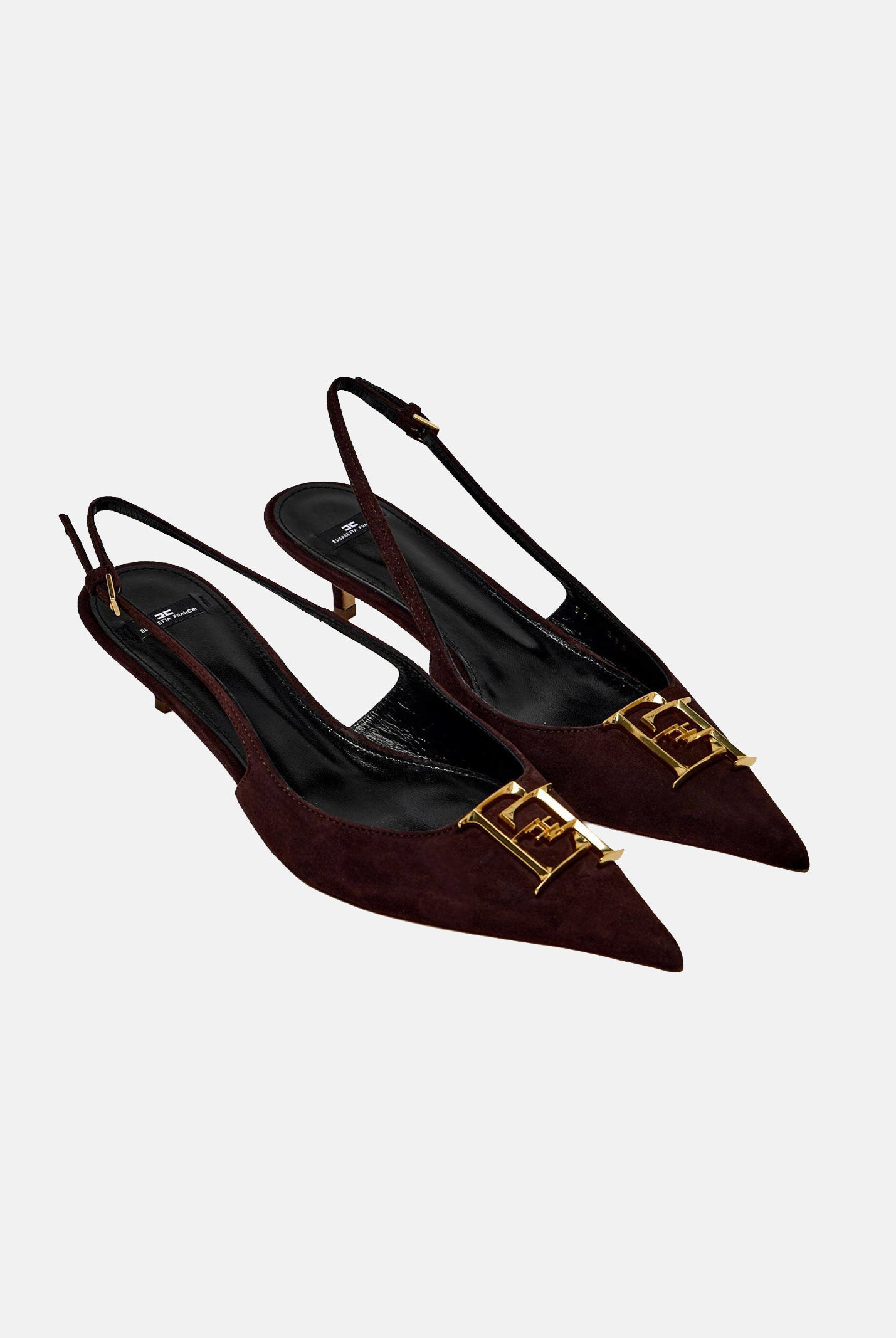 ELISABETTA FRANCHI Slingback realizzate in suede cacao da donna SA17L61E2 644 ELISABETTA FRANCHI