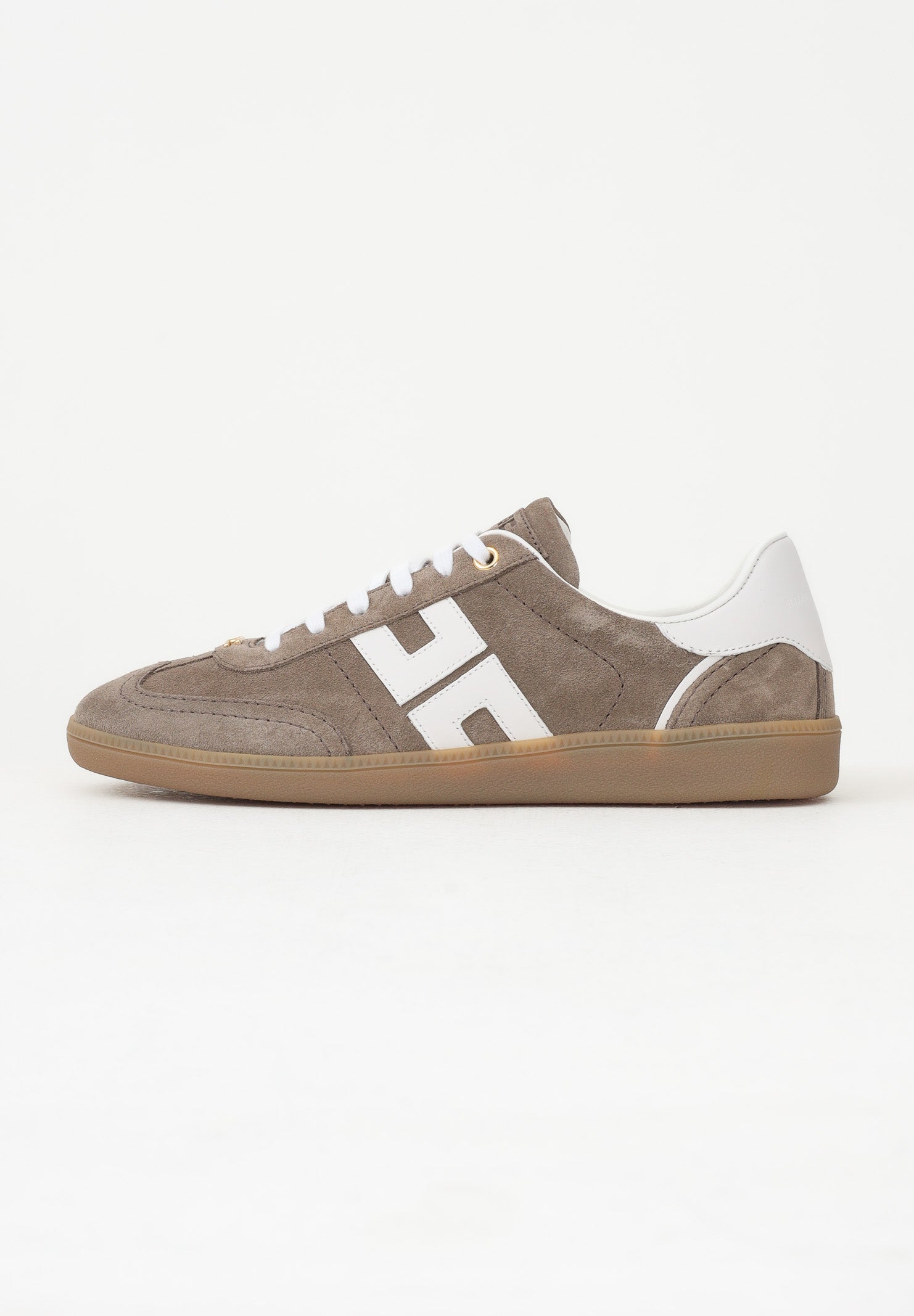 ELISABETTA FRANCHI Sneakers argilla e avorio da donna con logo SA61G61E2 FC5 ELISABETTA FRANCHI