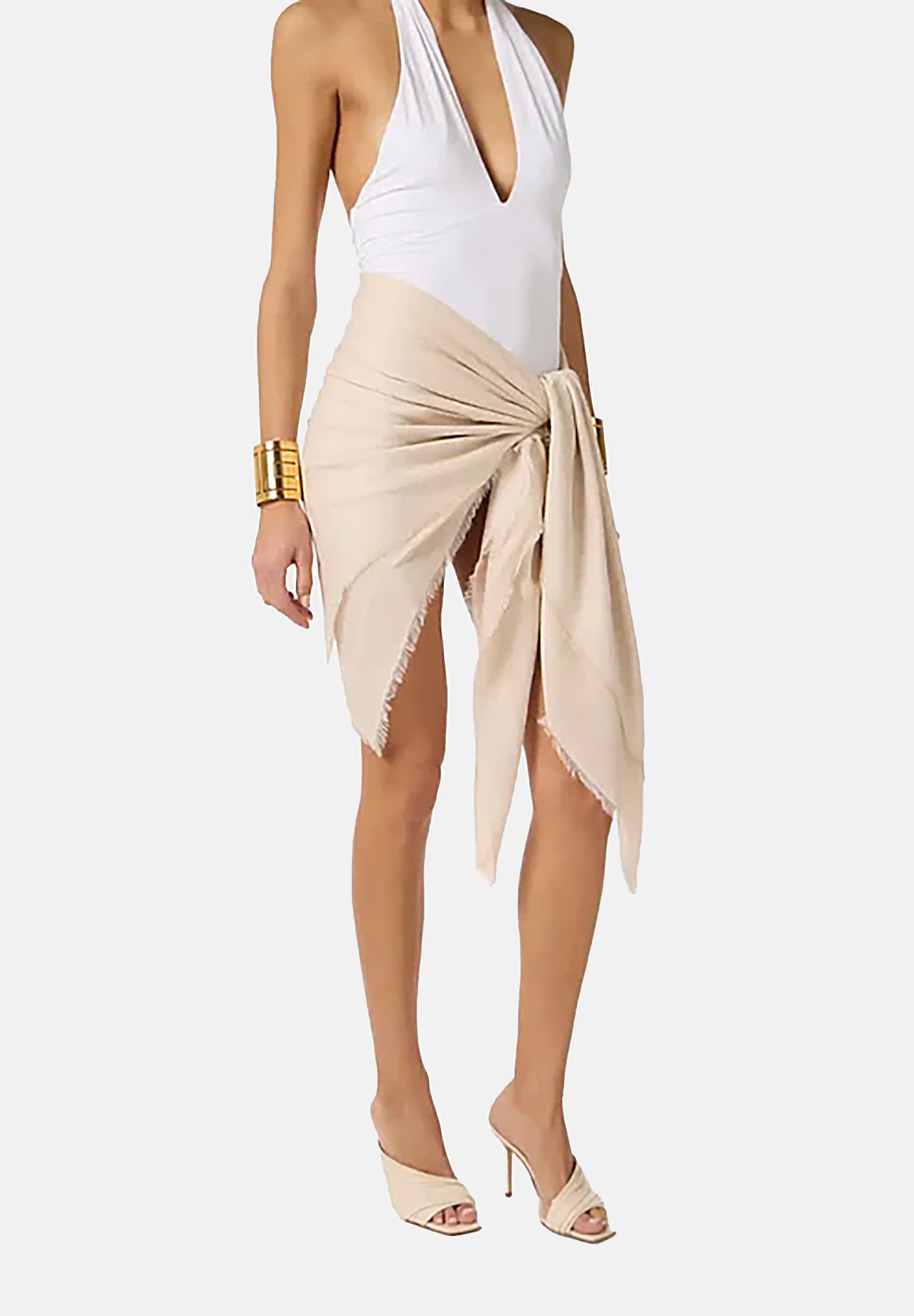 ELISABETTA FRANCHI Pashmina burro da donna con logo SC14F61E2 193 ELISABETTA FRANCHI