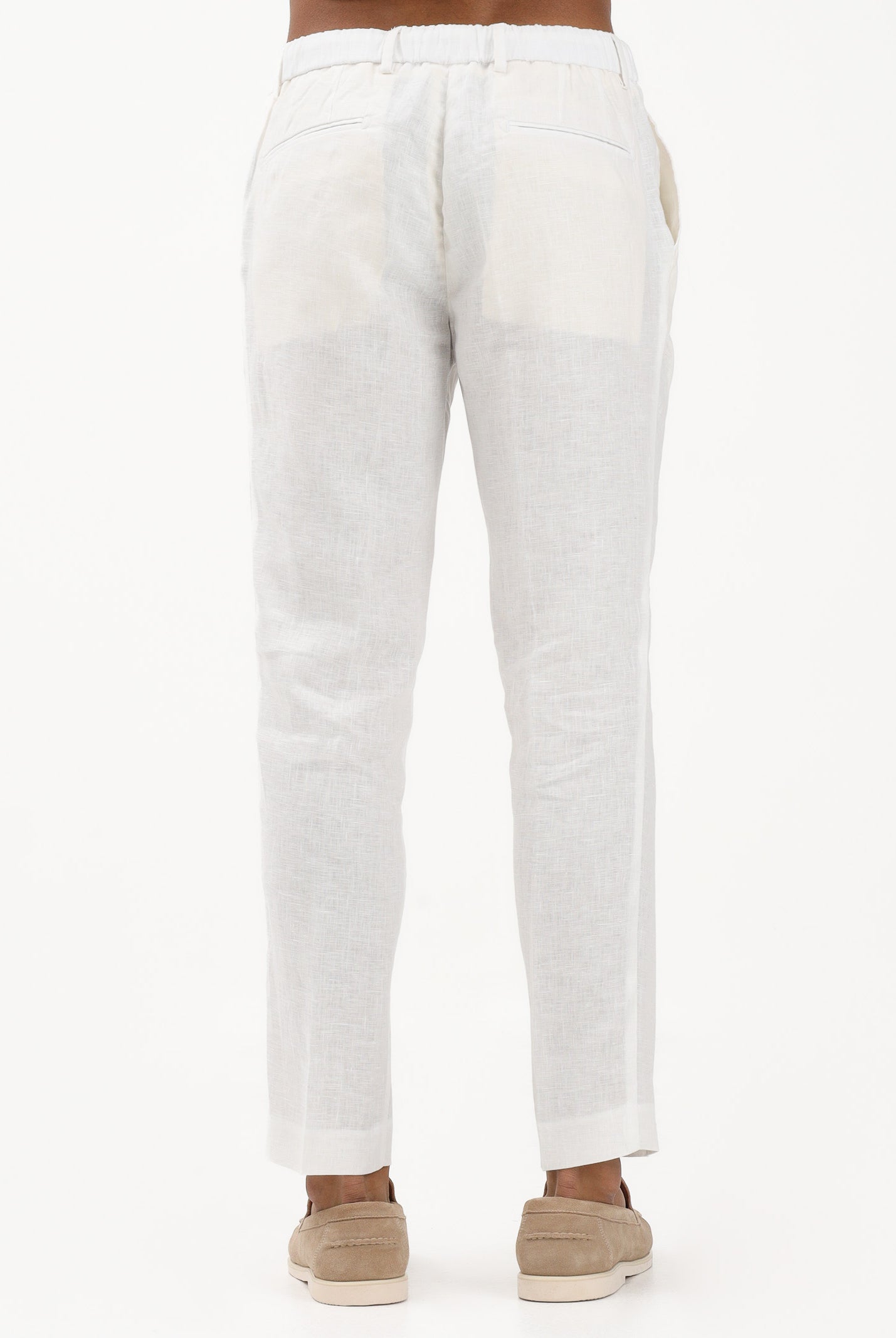 ENTRE AMIS Pantalone in lino bianco da uomo P26JAP5RENO2148 2002 ENTRE AMIS
