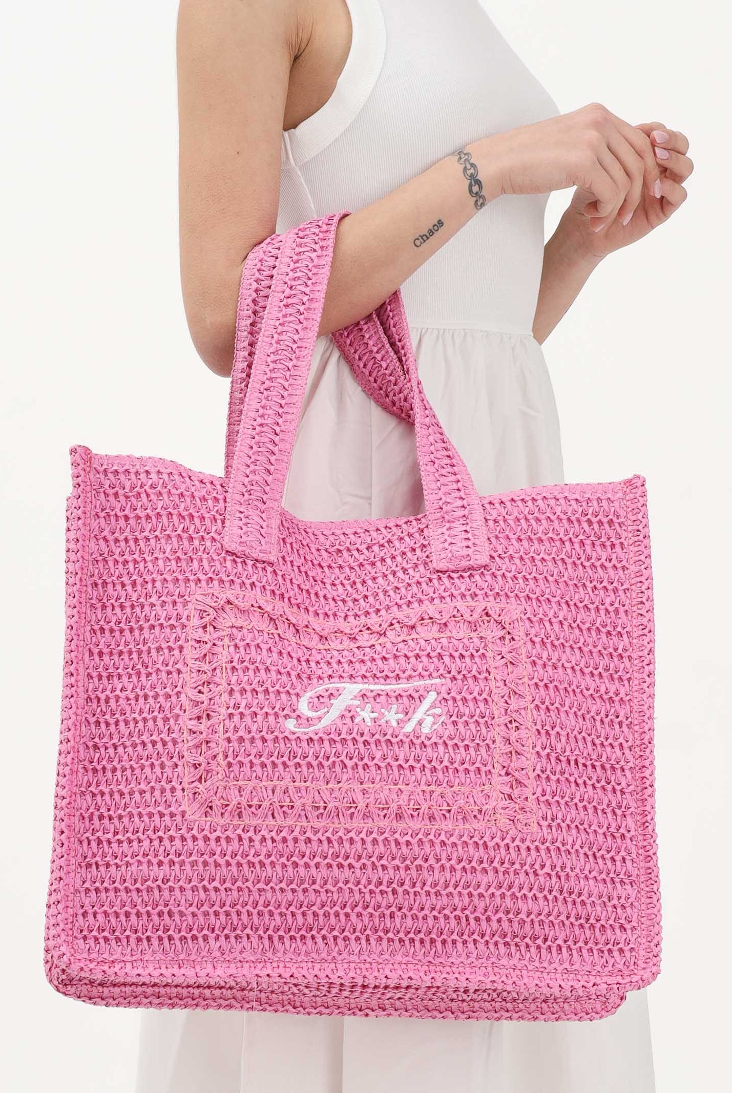 F**K Borsa mare fucsia da donna con logo FA26-SW0001FX . F**K