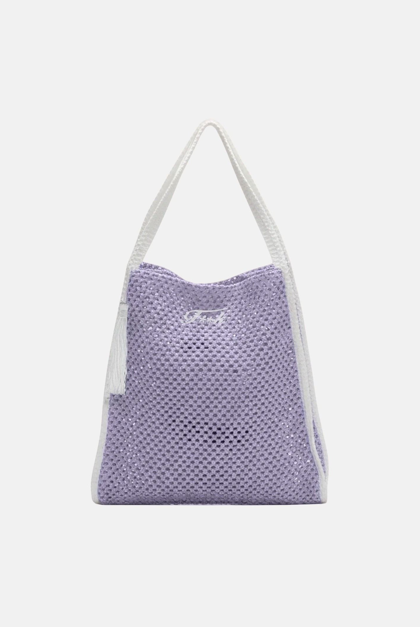 F**K Borsa mare lilla da donna in tessuto lavorato effetto rete FA26-SW0004LC . F**K