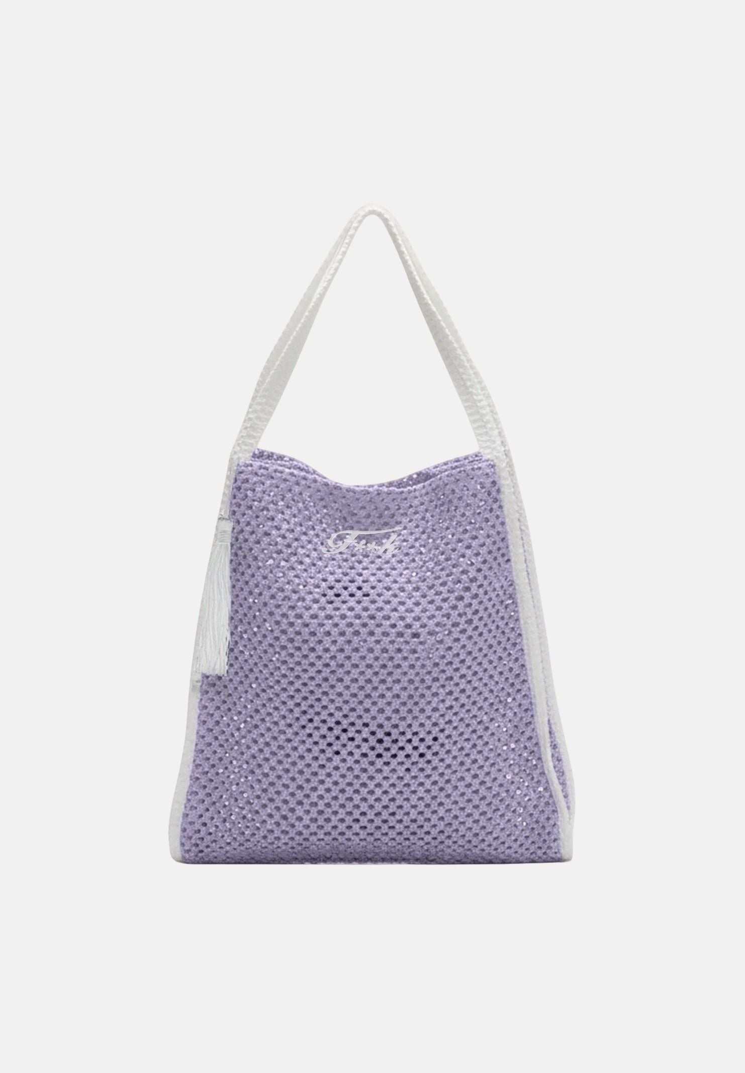 F**K Borsa mare lilla da donna in tessuto lavorato effetto rete FA26-SW0004LC . F**K