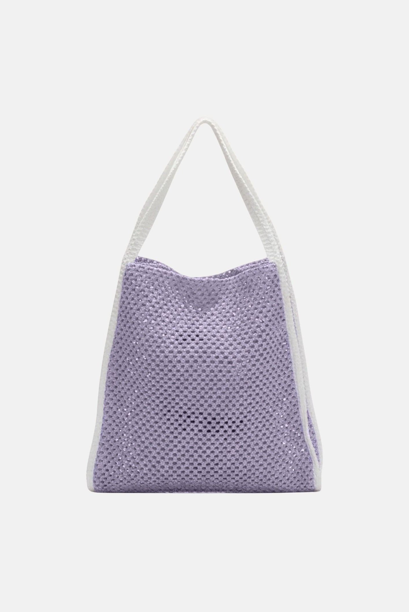 F**K Borsa mare lilla da donna in tessuto lavorato effetto rete FA26-SW0004LC . F**K