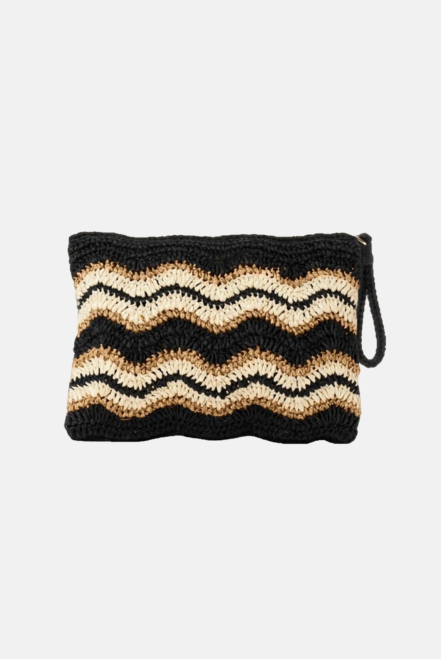 F**K Pochette nera e beige da donna con logo FA26-SW0070BK . F**K