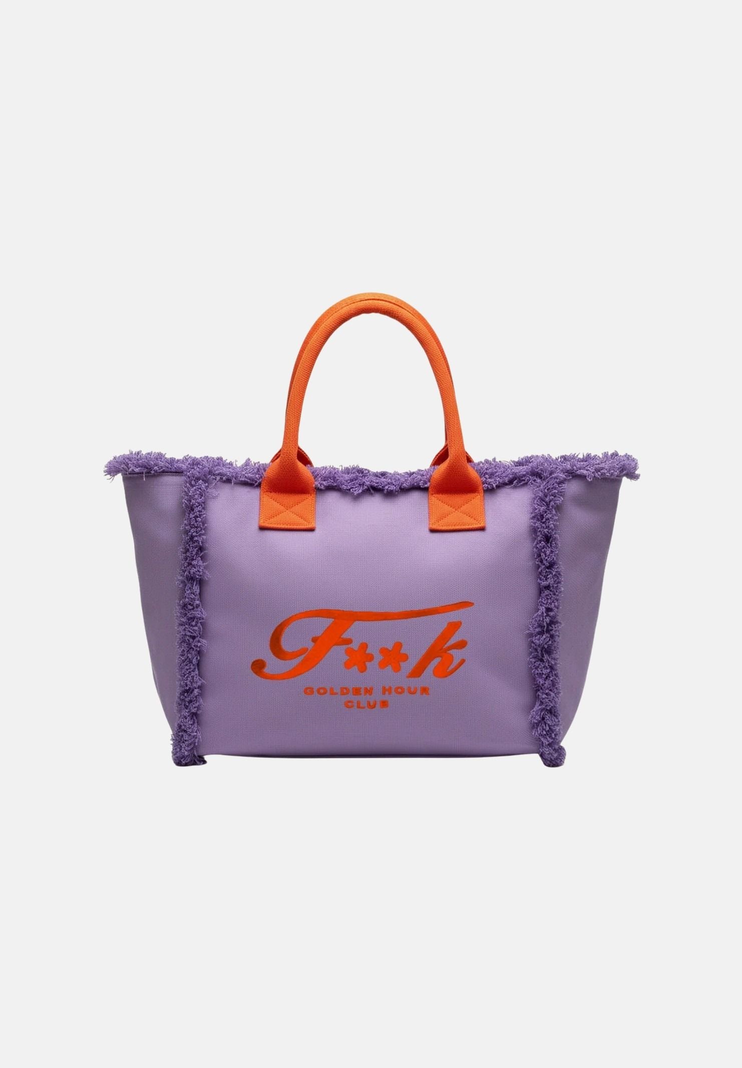 F**K Borsa mare lilla da donna con logo FA26-SW0101VI . F**K