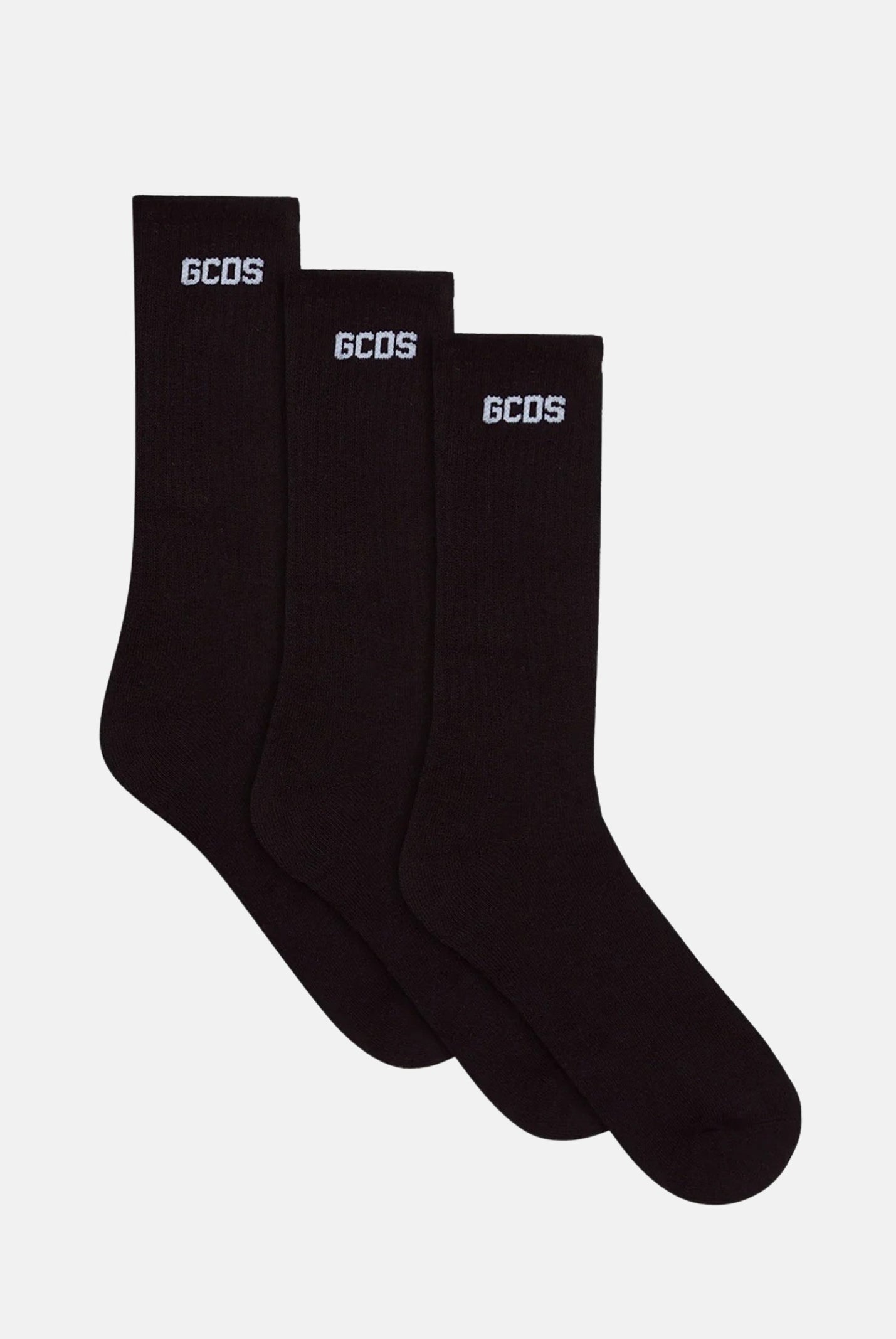 GCDS Calzini (3paia) neri per uomo e donna con logo A2EU3801UW1 99 GCDS