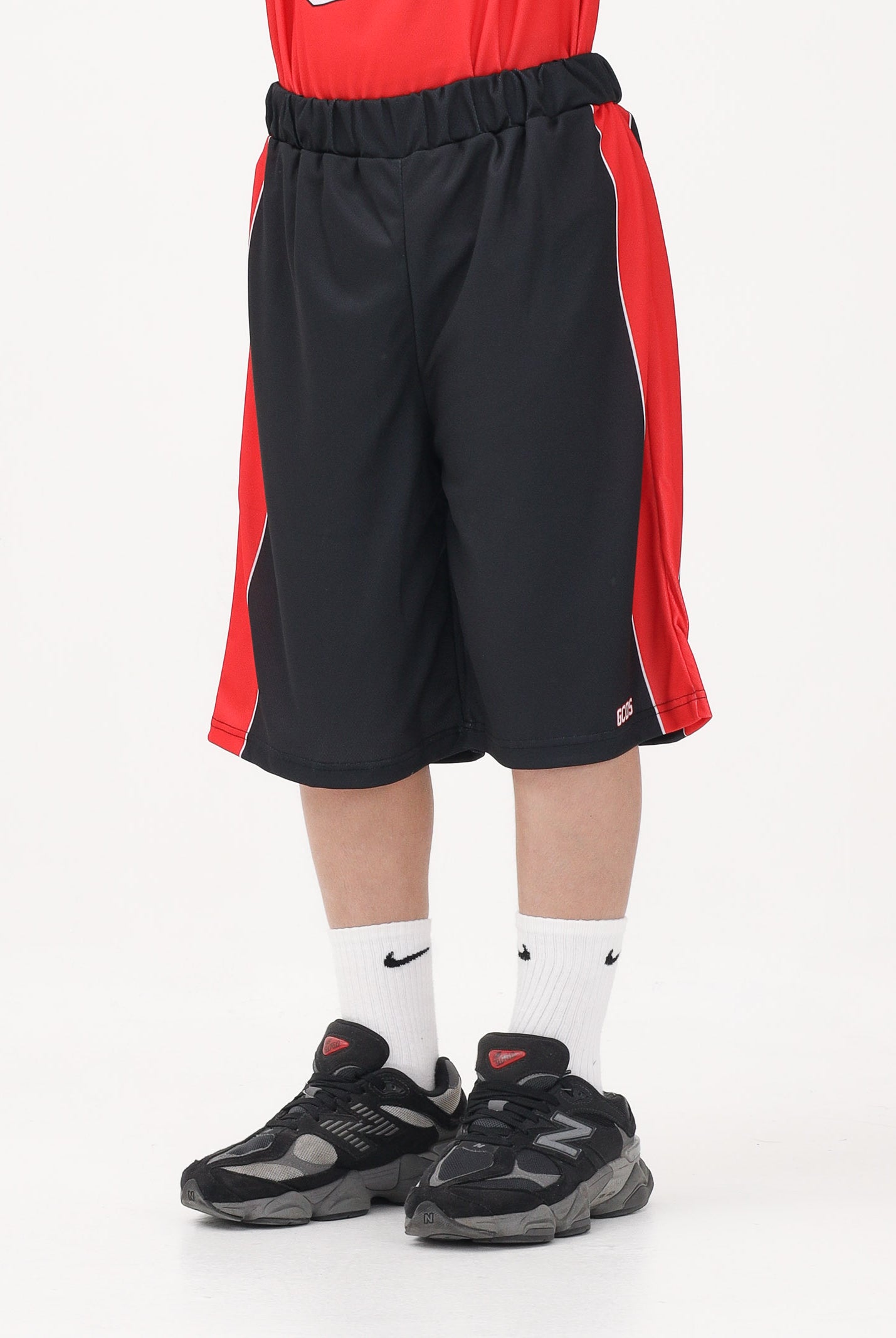 GCDS Shorts nero per donna, ragazzi e bambini con logo C1BJQL707J338 999R GCDS