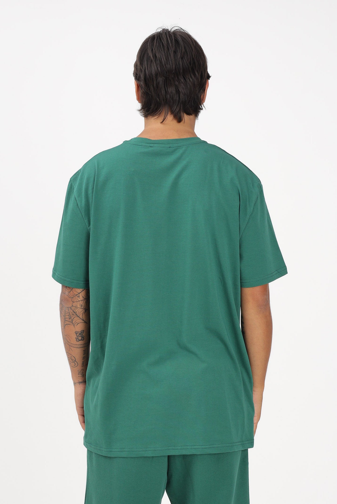 GCDS T-shirt a manica corta verde per uomo e donna con stampa logo C1MEQC041J104 883G GCDS