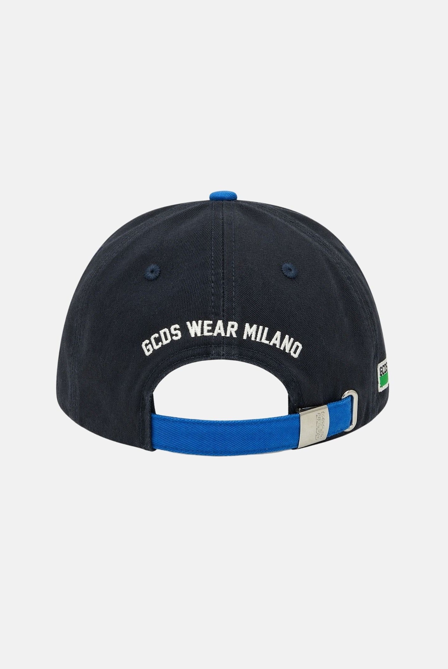 GCDS Cappello con visiera blu e azzurro per uomo e donna con logo C1UJQN712T800 782E GCDS