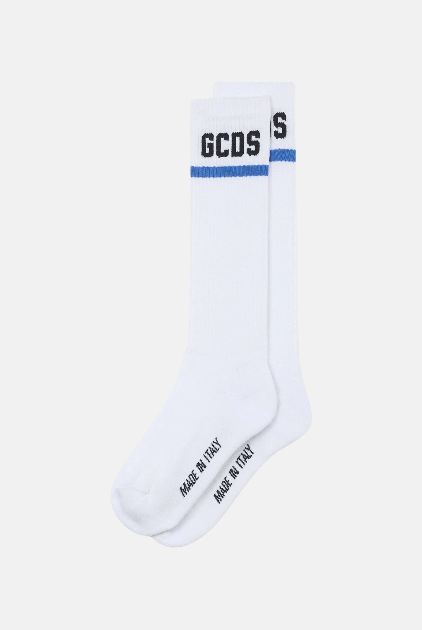 GCDS Calzini bianchi per uomo e donna con logo C1UJQQ714T801 100E GCDS