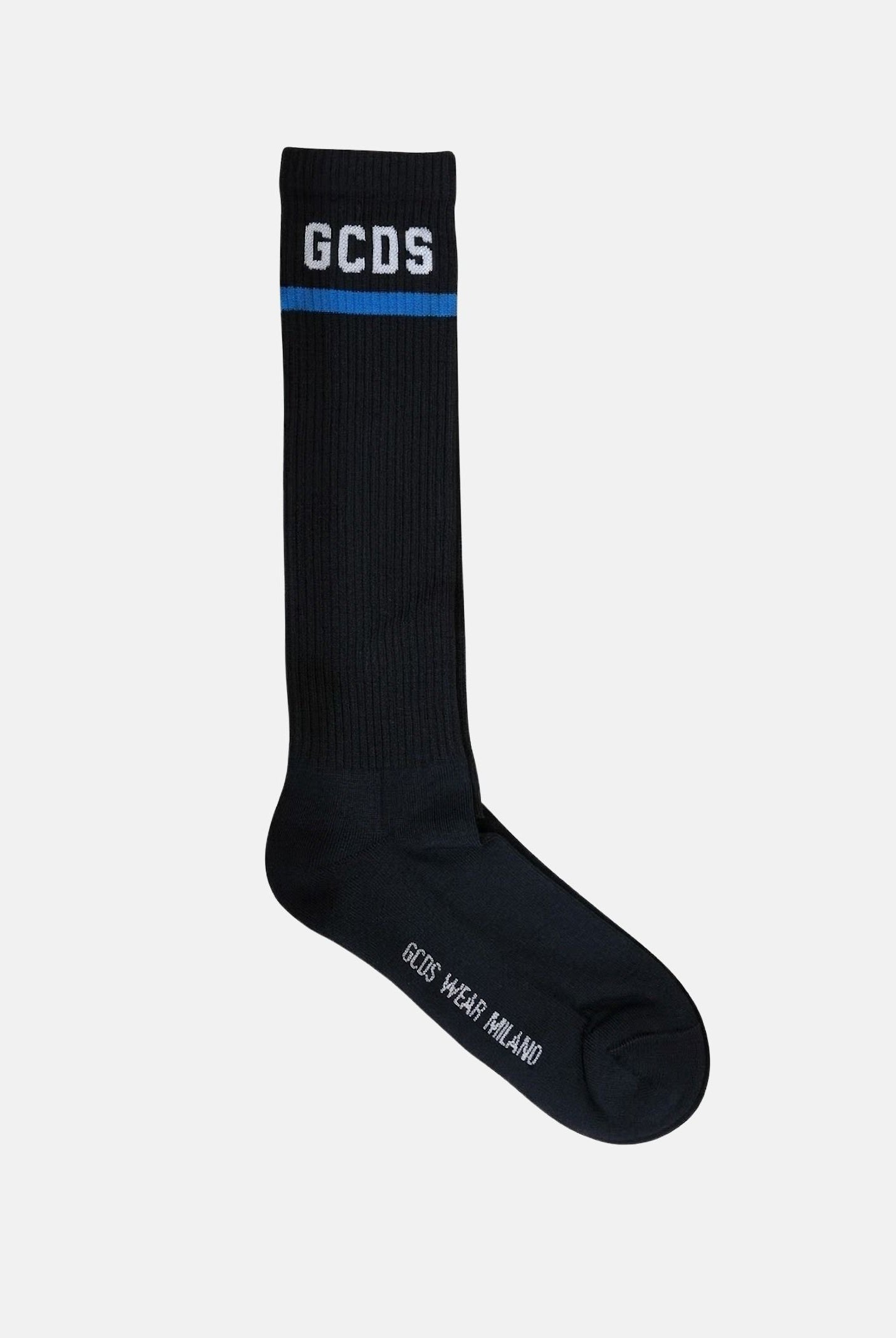 GCDS Calzini blu per uomo e donna con logo C1UJQQ714T801 782E GCDS