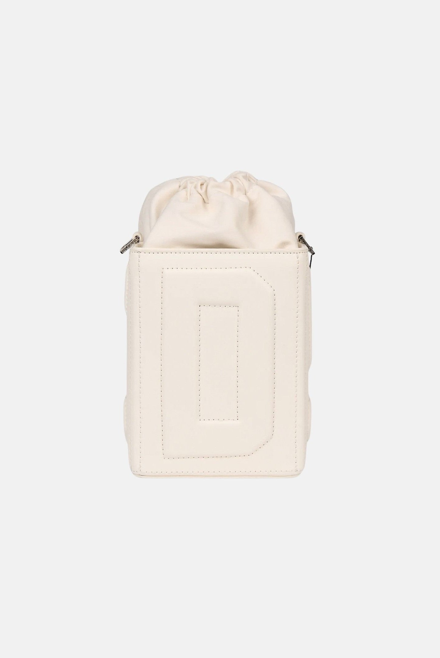 GCDS Borsa a mano panna da donna con logo GCDS in rilievo 3D GCDSD001 10 GCDS