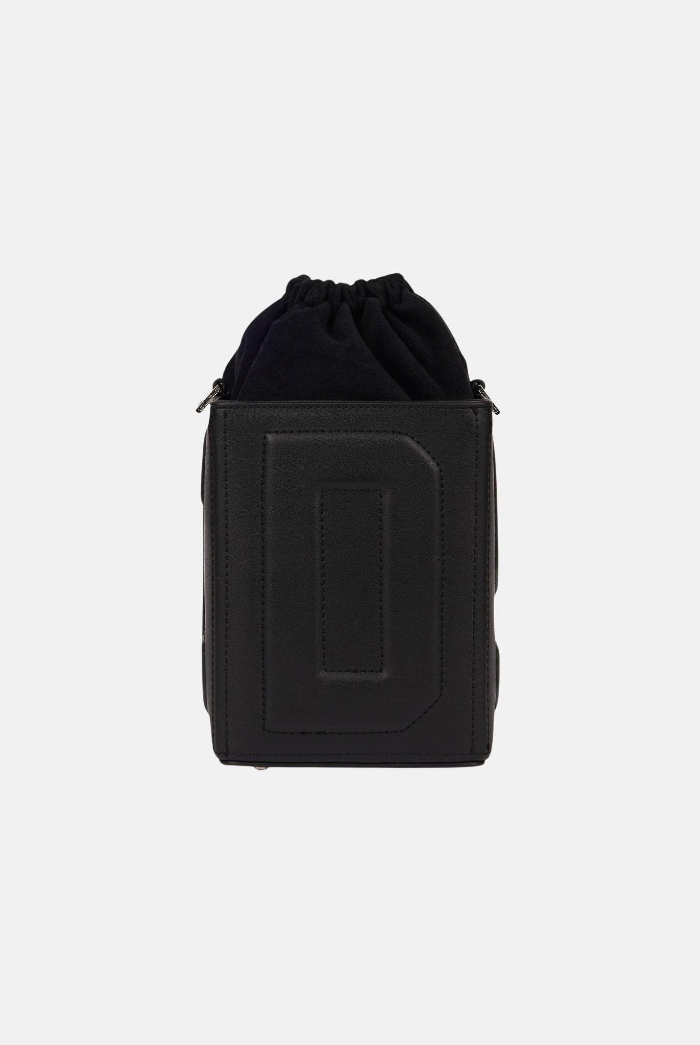 GCDS Borsa a mano nera da donna con logo GCDS in rilievo 3D GCDSD001 99 GCDS