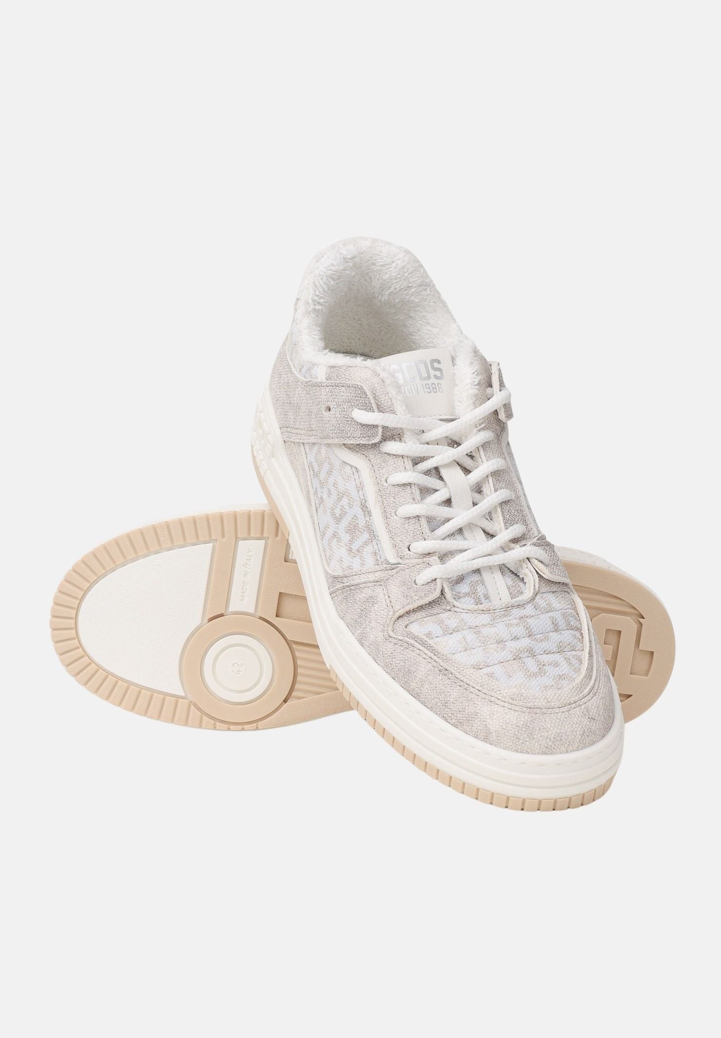 GCDS Sneakers beige da uomo con GCDS Monogram GCU1136 126 GCDS
