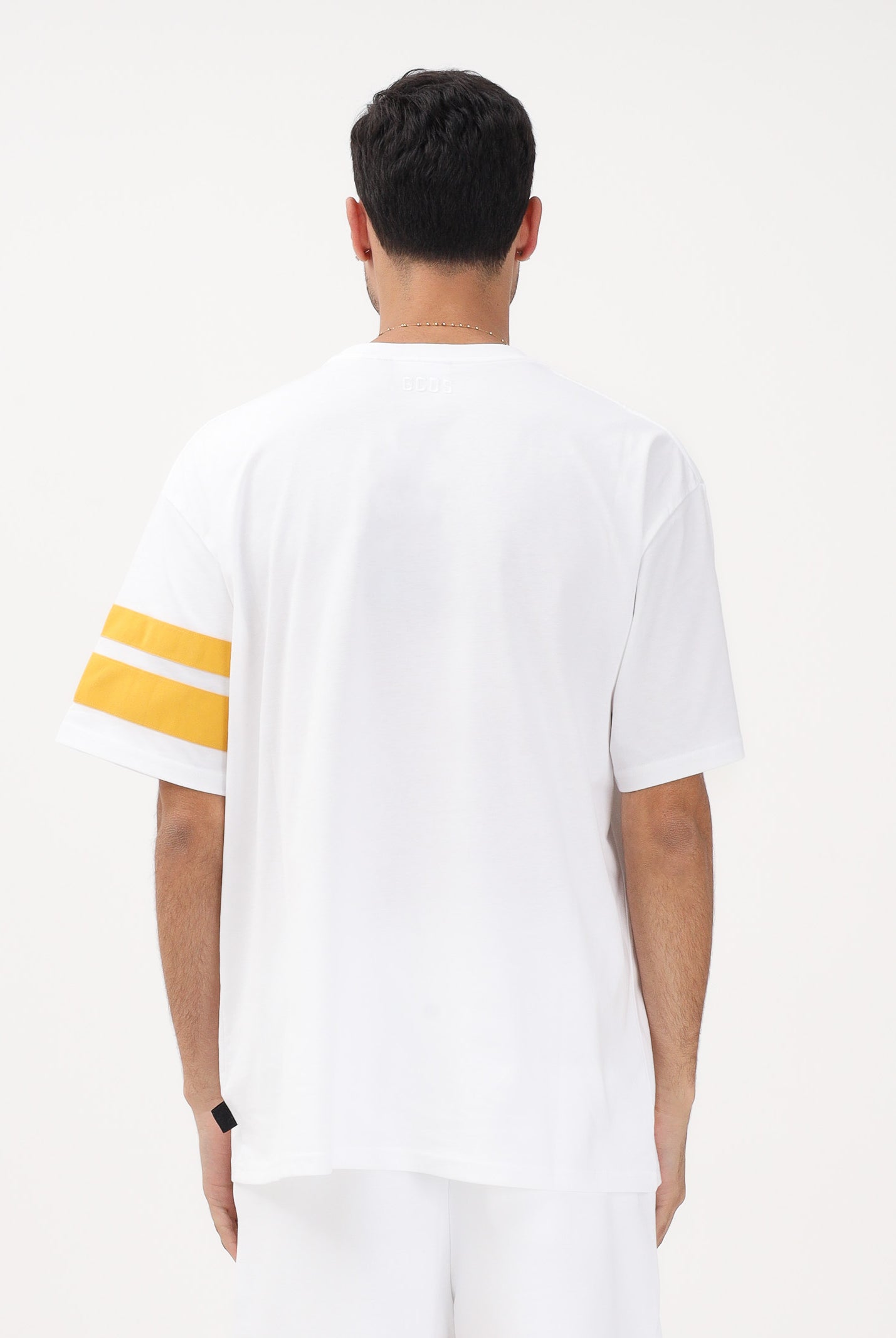 GCDS T-shirt a manica corta bianca per uomo e donna con logo Z0MLQC106J101 100Y GCDS