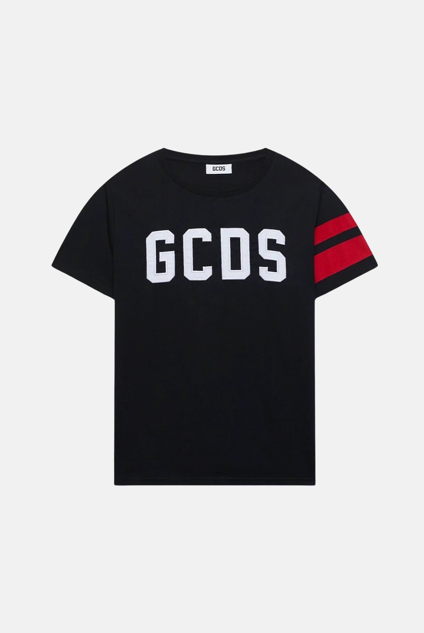 GCDS T-shirt a manica corta nera per bambino e bambina con logo Z0UKQC592J105 999R GCDS