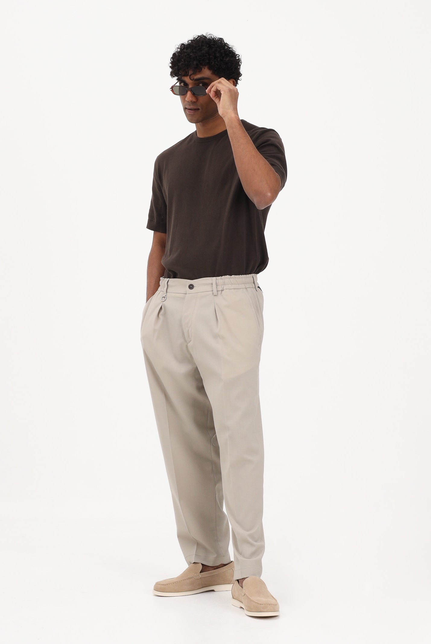 GOLDEN CRAFT Pantalone beige da uomo con vita elasticizzata GC1PSS266920 A037 GOLDEN CRAFT
