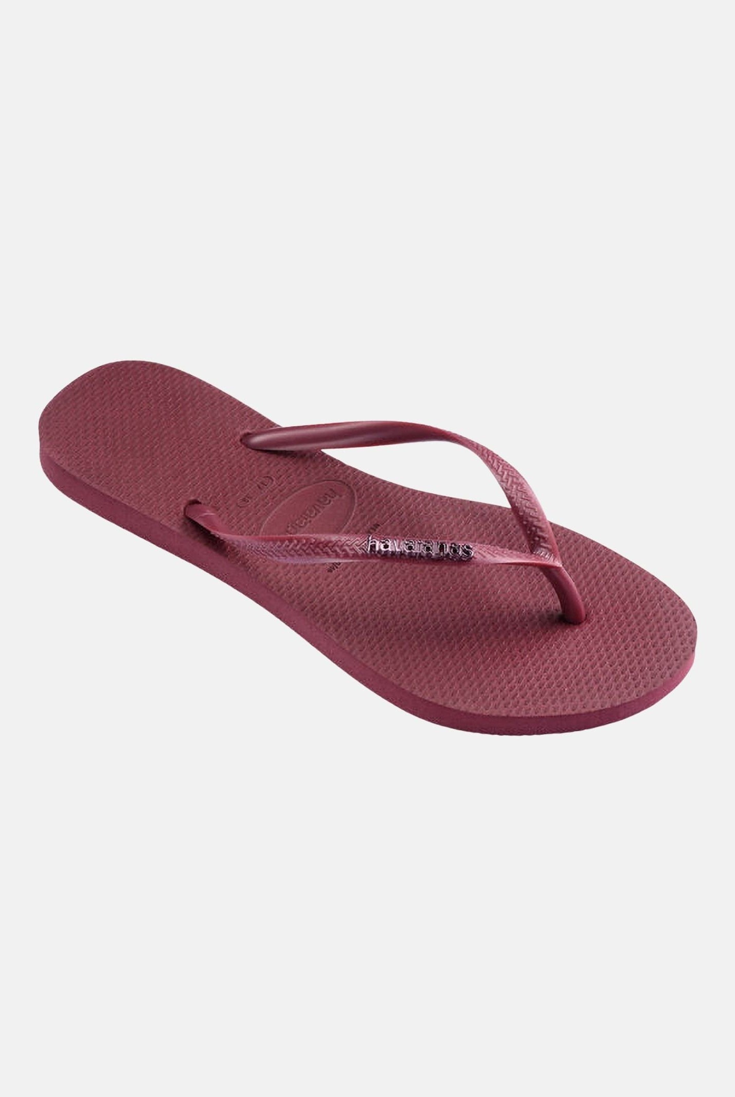 HAVAIANAS Infradito Slim Logo Metallic bordeaux da donna 4119875 9339 HAVAIANAS